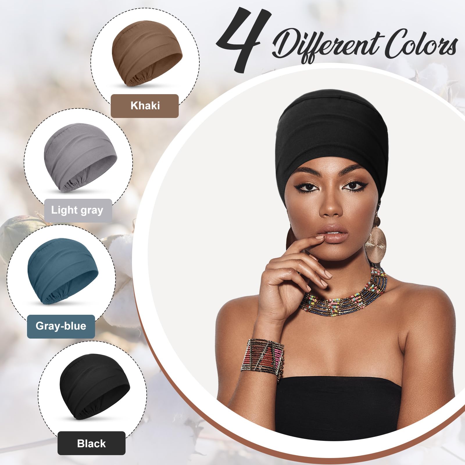 Zhengmy Cotton Chemo Sleep Cap for Women