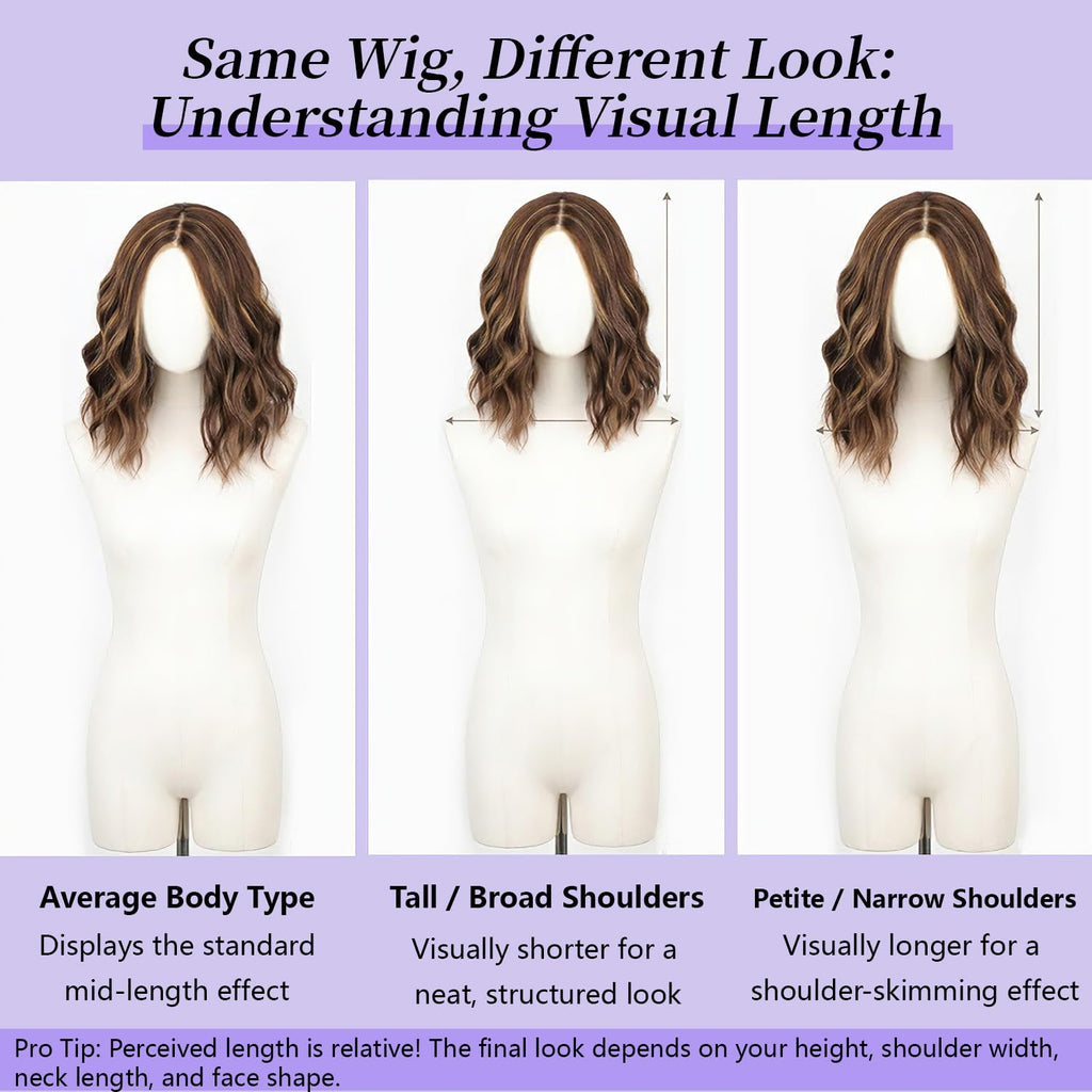 AISI HAIR 14Inch Dark to Light Blonde Wig for Women,Wave Synthetic Lace Wig