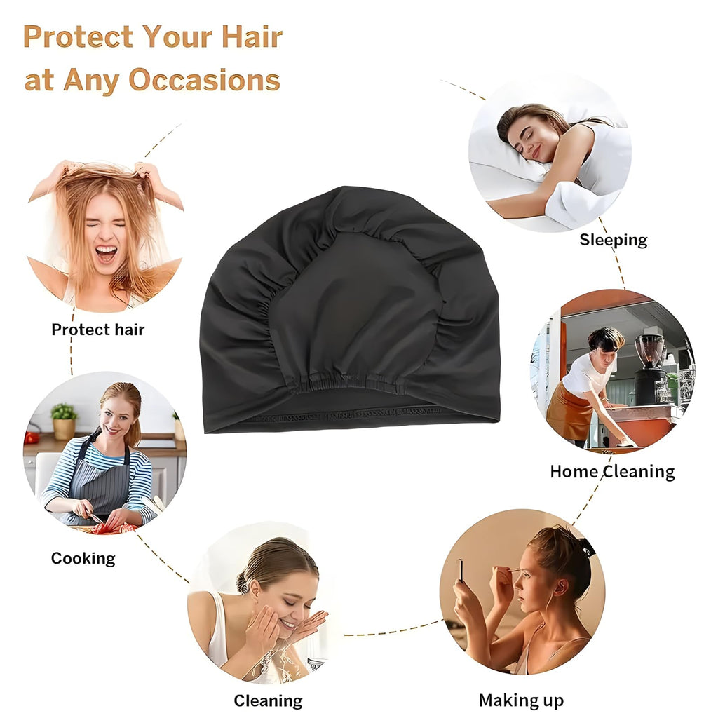 Cmonie 9-12 Pcs Solid Women Chemo Hat Stretchy Turban Beanie
