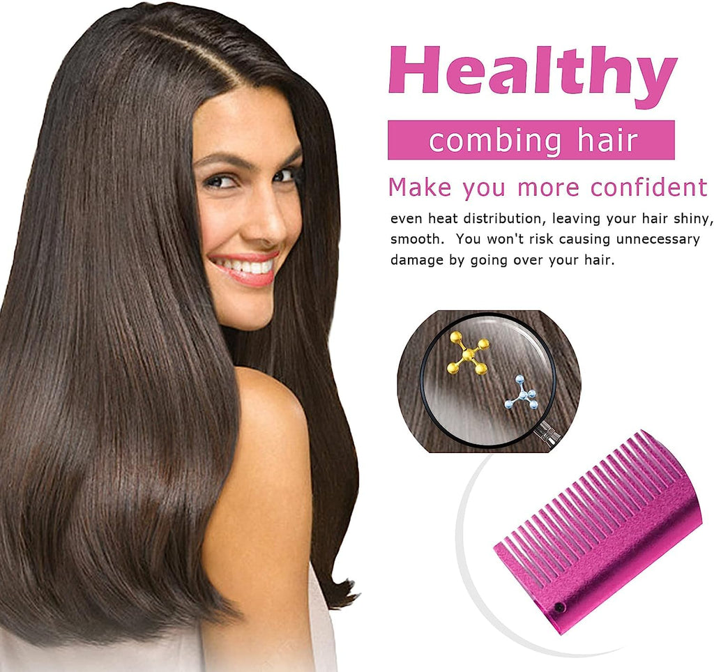 Electric Hot Comb Hair Straightener, Deluxe Electrical Straightening Comb Curling Iron for Natural Black Wigs, Hot Comb Electric for Wigs Pressing Combs with Wig Glue Melting Spray Hair Wax Stick