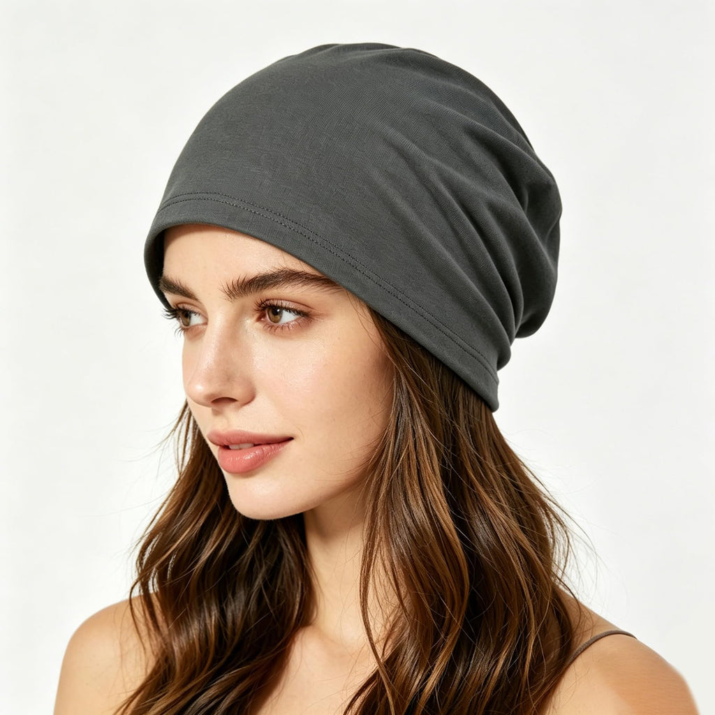 Cmonie 9-12 Pcs Solid Women Chemo Hat Stretchy Turban Beanie