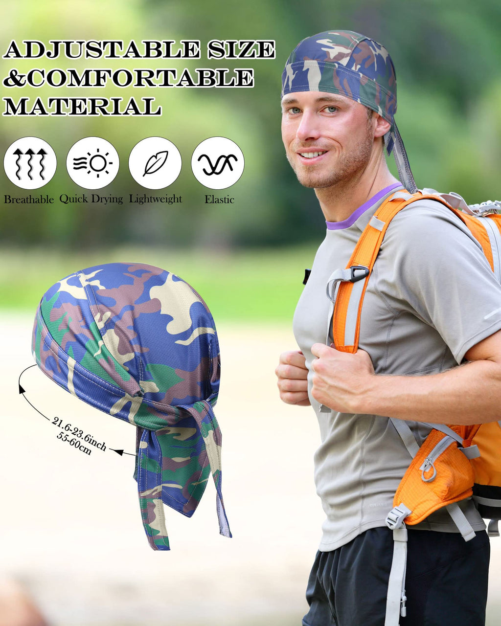 Foaincore 8 Pack Do Rags for Men