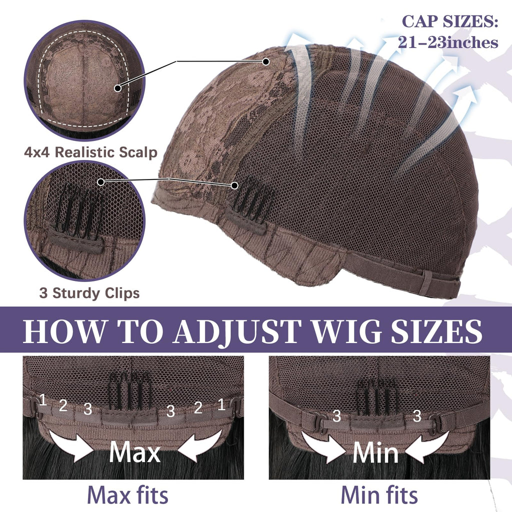 XIXIBI Wig with Bangs for Women,Long Straight,Brown Blonde Highlight