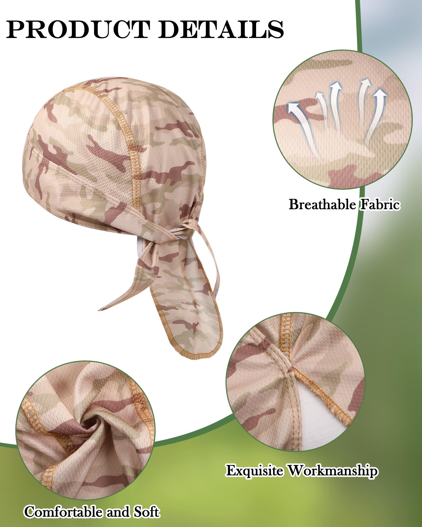 Foaincore 8 Pack Do Rags for Men