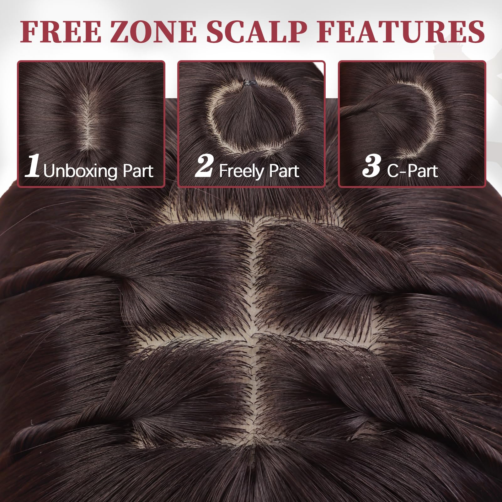 XIXIBI Wig with Bangs for Women,Long Straight,Brown Blonde Highlight