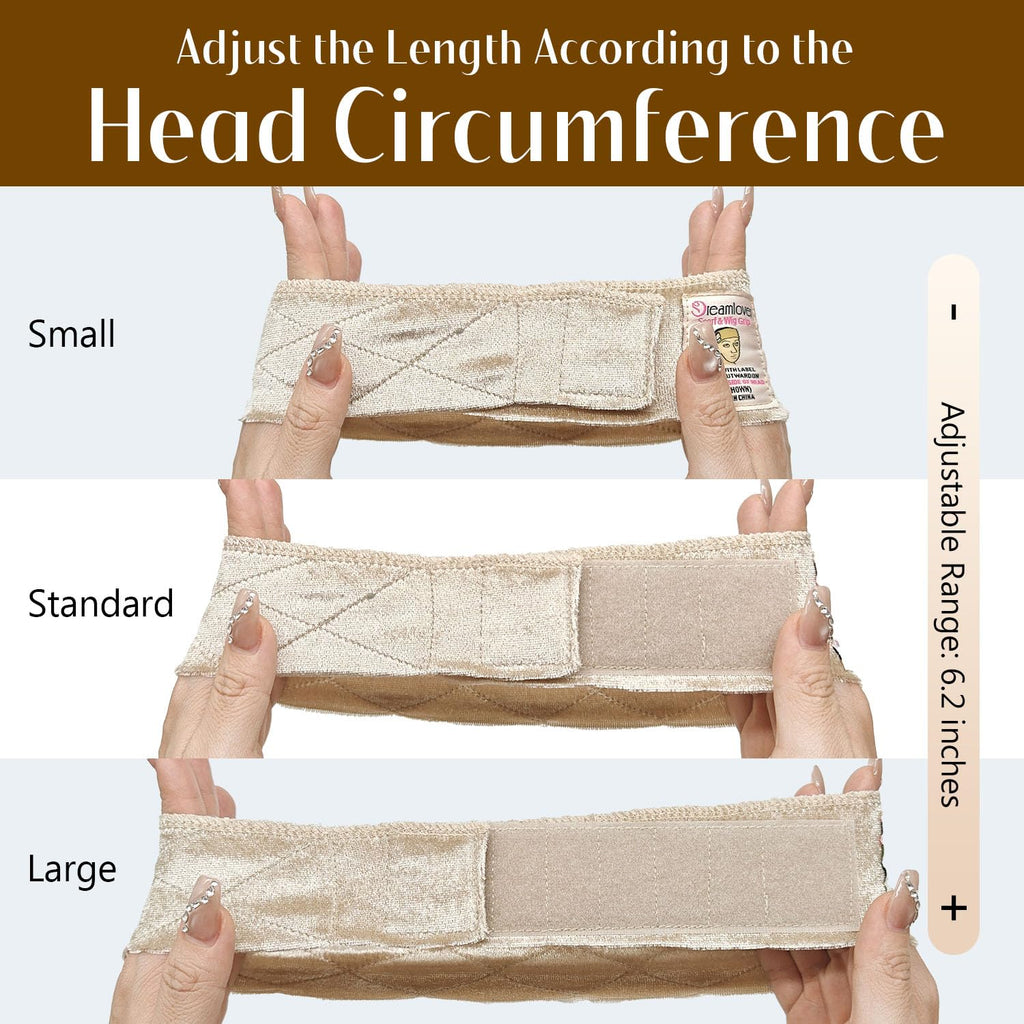 Dreamlover Wig Grip Band, Non-Slip 2 PCS Adjustable Headband for Wigs, Nude