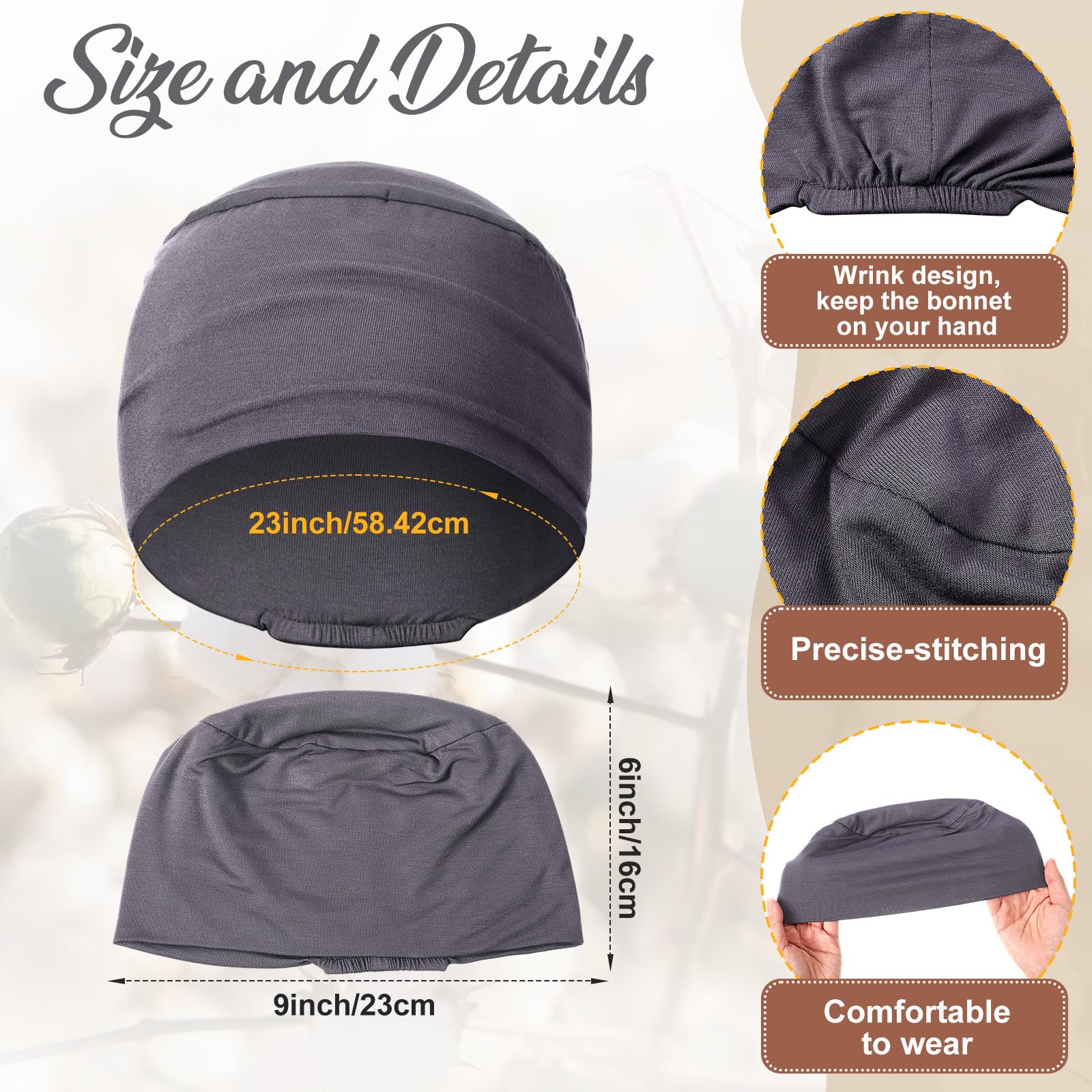 Zhengmy Cotton Chemo Sleep Cap for Women
