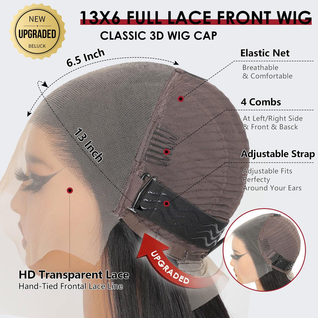 Beluck Short 13x6 Lace Front Bob Wig Human Hair For Black Women