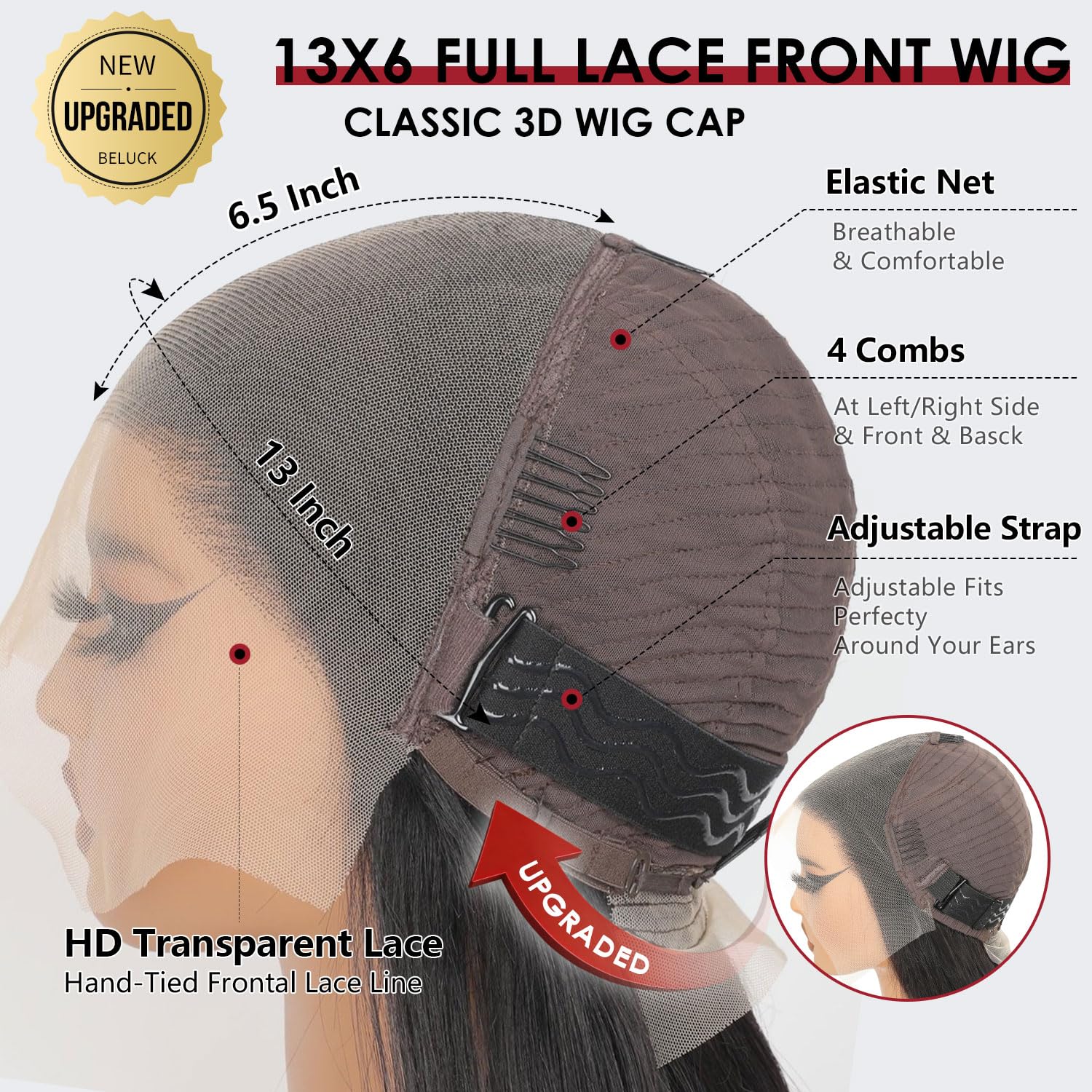 Beluck Short 13x6 Lace Front Bob Wig Human Hair For Black Women