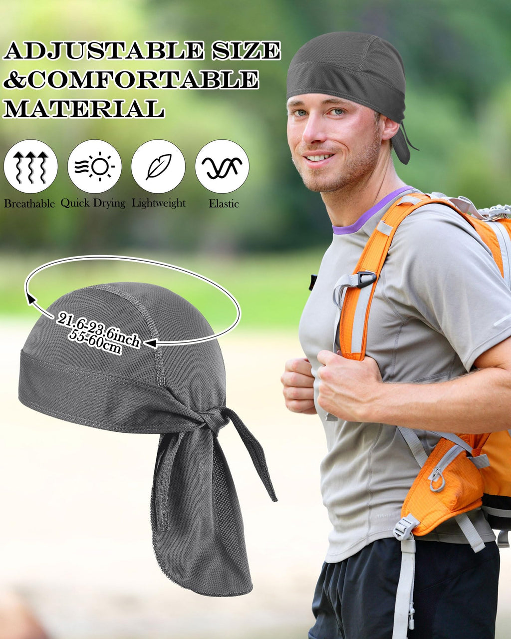 Foaincore 8 Pack Do Rags for Men