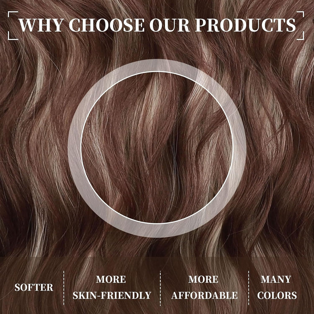 Lativ Ombre Blonde Brown Wig with Bangs Long Wavy Curly Wig with Brown End