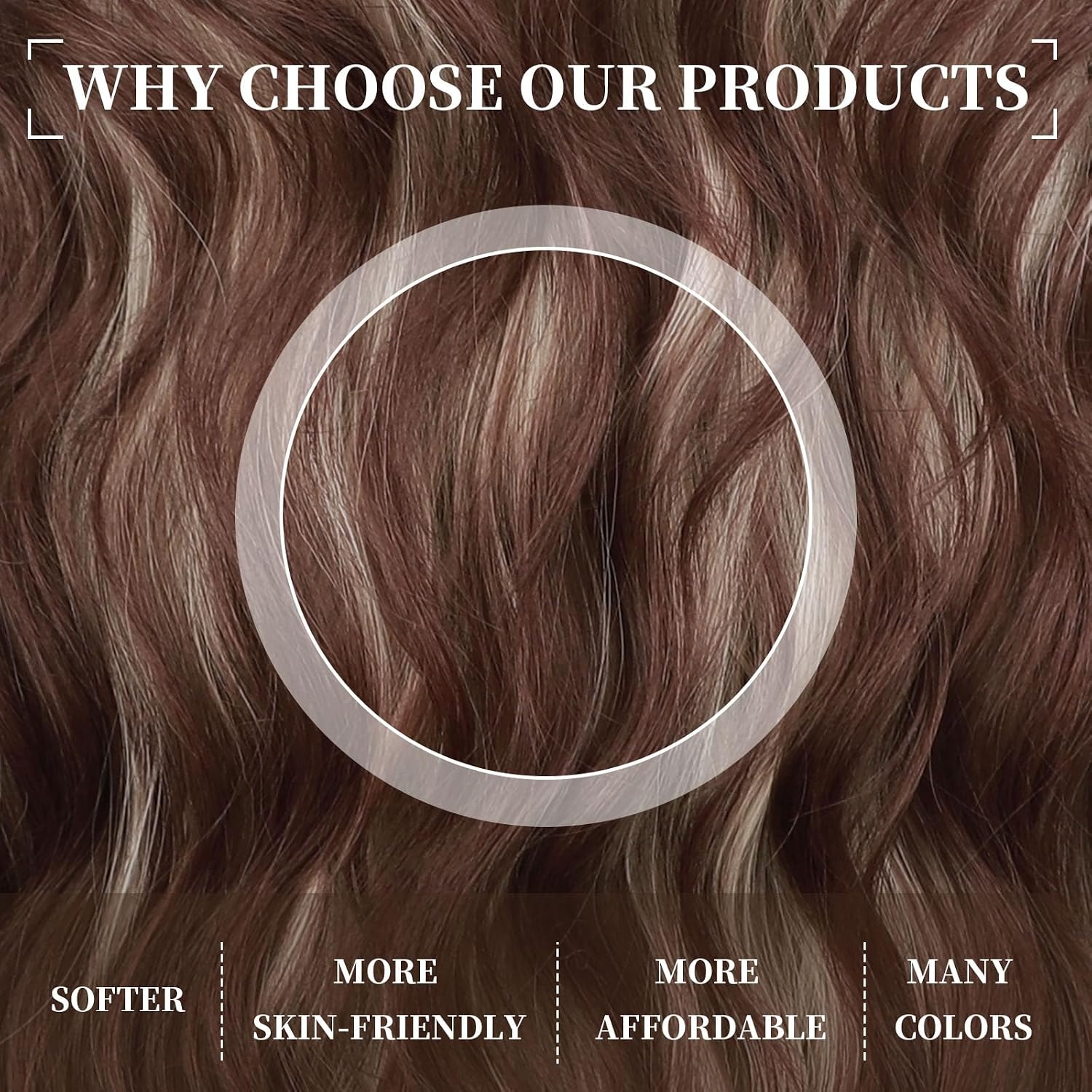 Lativ Ombre Blonde Brown Wig with Bangs Long Wavy Curly Wig with Brown End