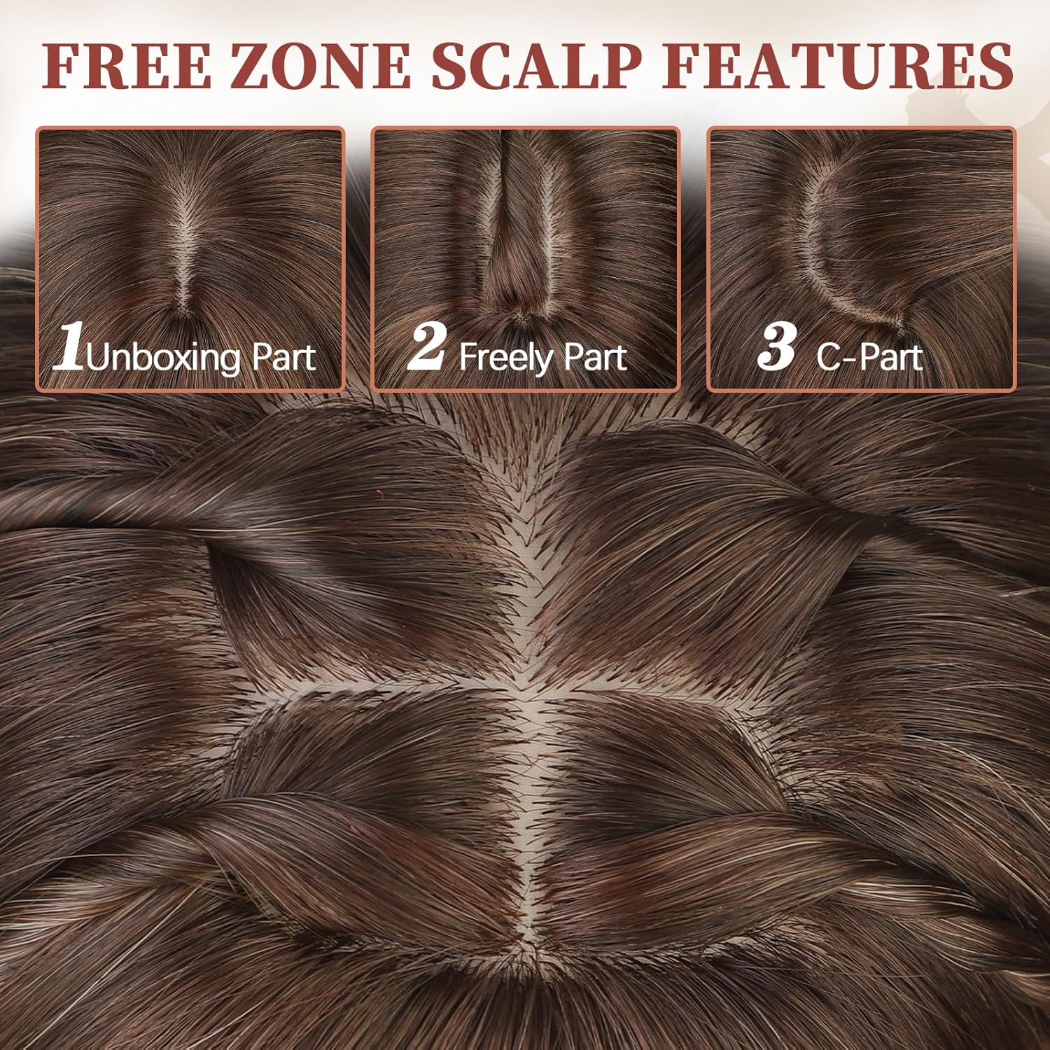 XIXIBI Wig with Bangs for Women,Long Straight,Brown Blonde Highlight
