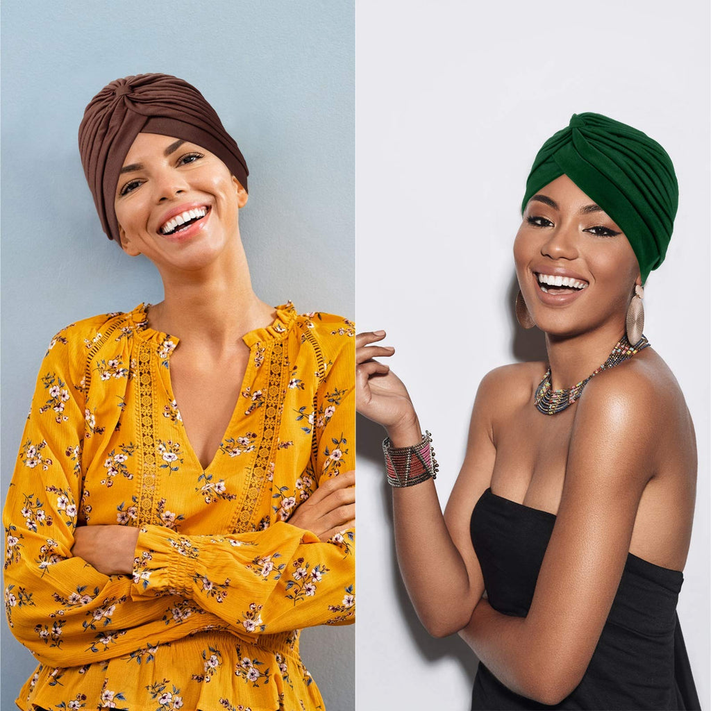 Geyoga 10 Pcs Head Wraps Turbans for Women Head Scarf