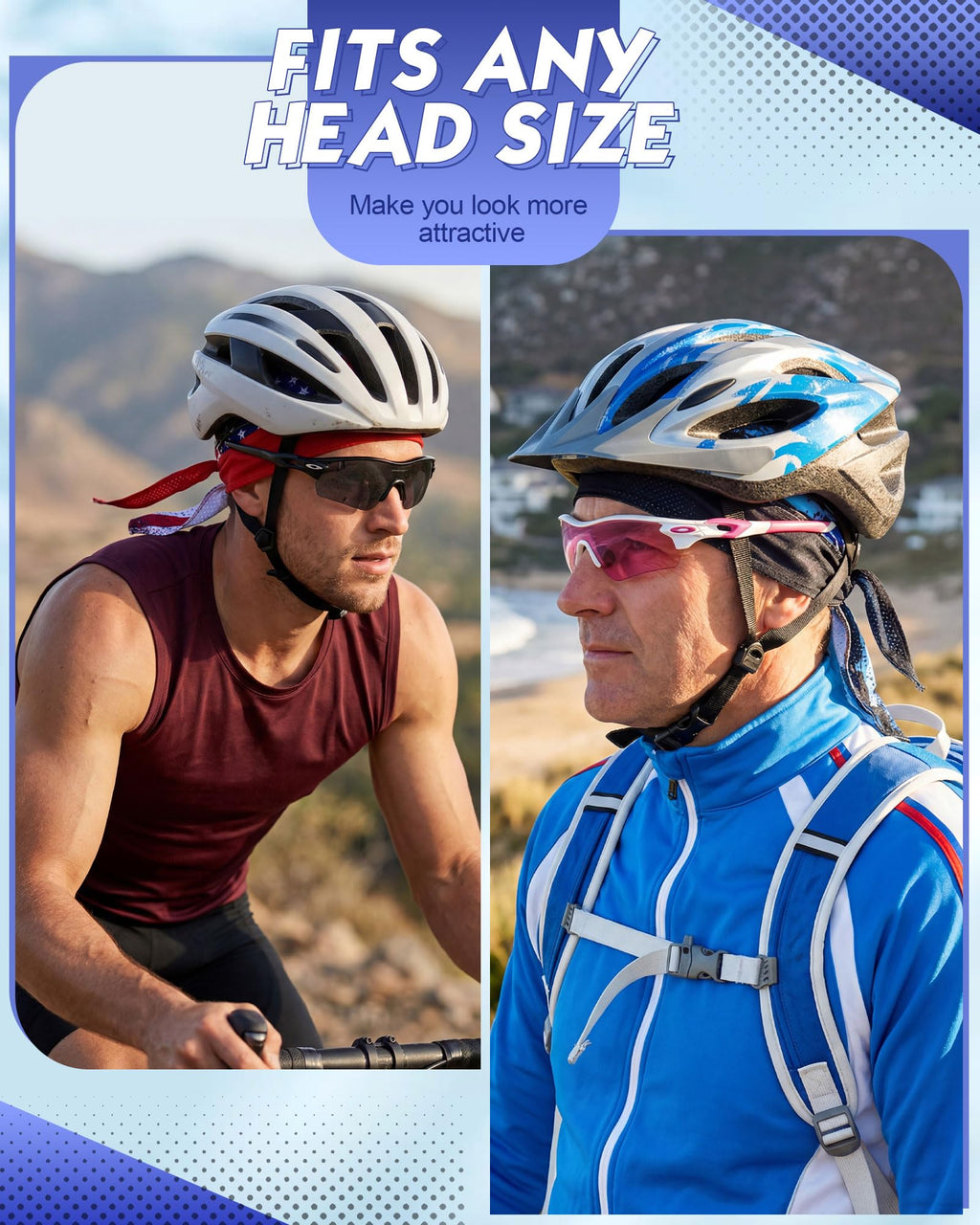 Foaincore 8 Pack Do Rags for Men