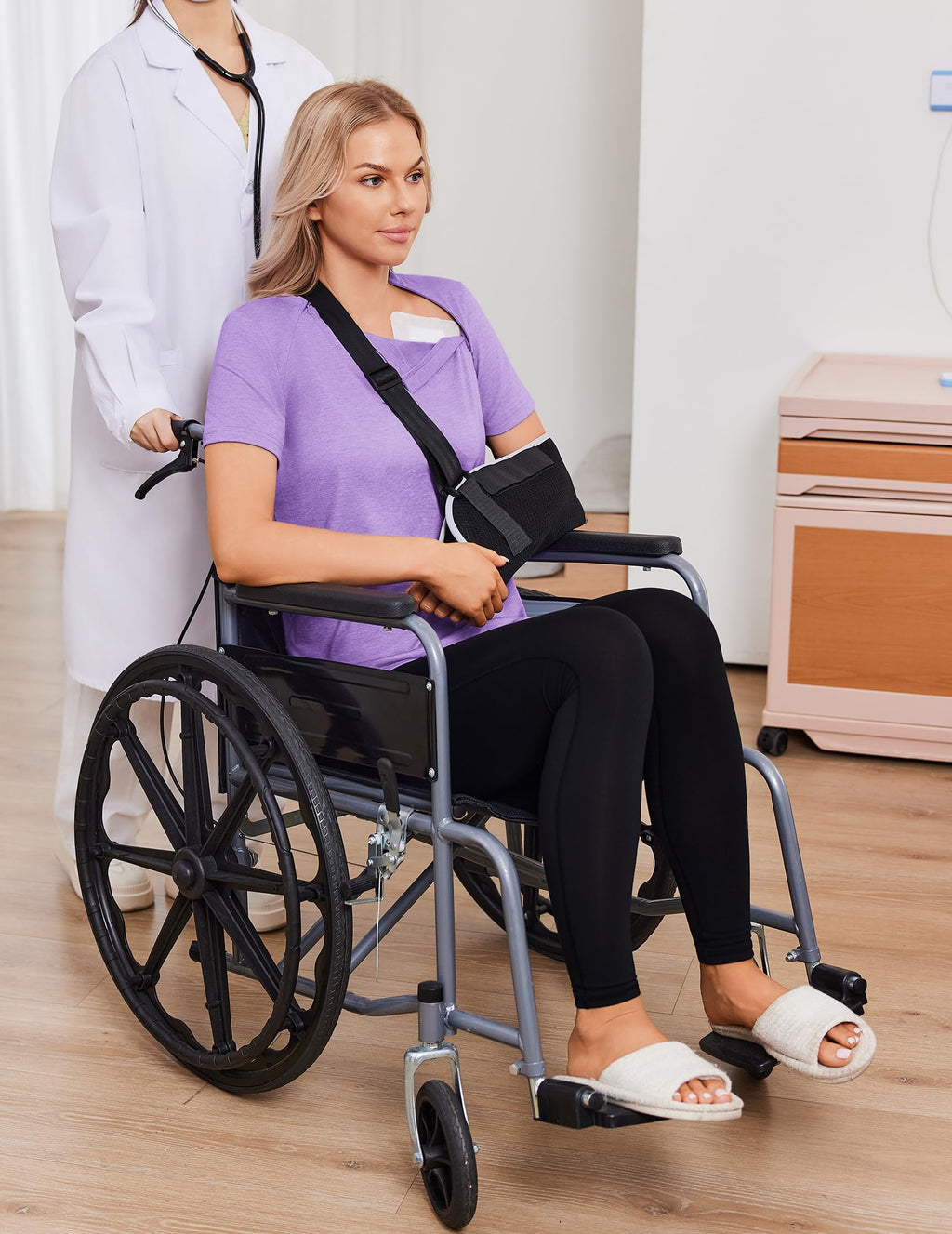 Deyeek Chemo Shirts for Port Access Women with 2 Hidden Side Zippers Post Surgery Short Sleeve Tear Away Adaptive Top Tees