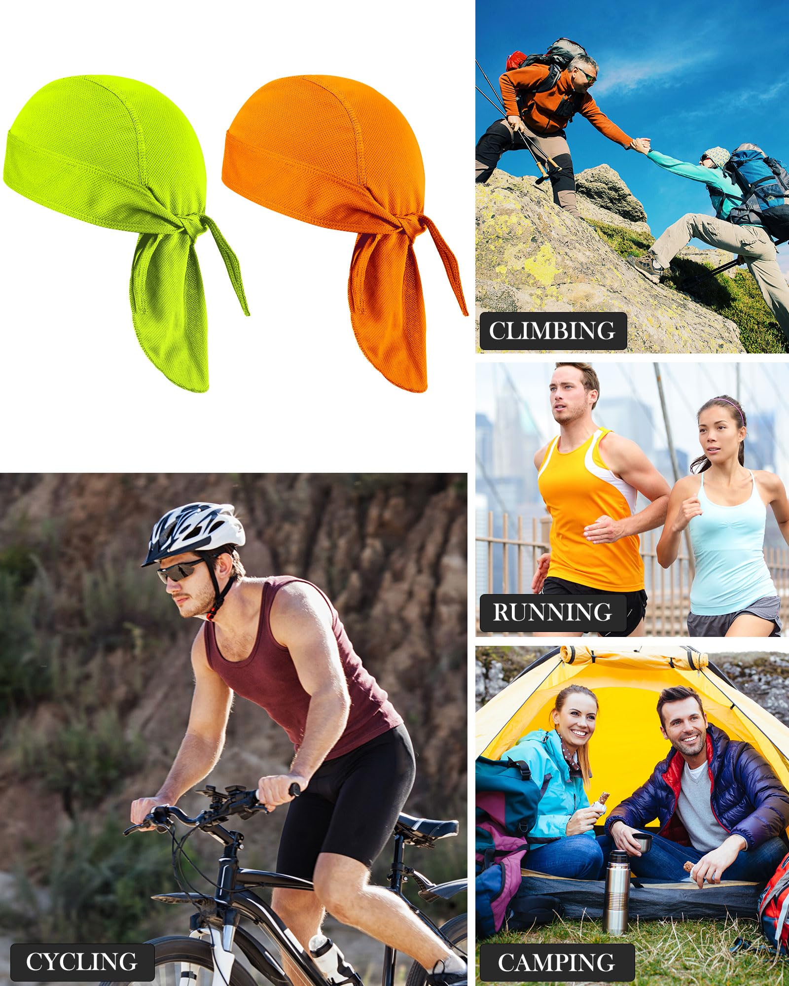 Foaincore 8 Pack Do Rags for Men