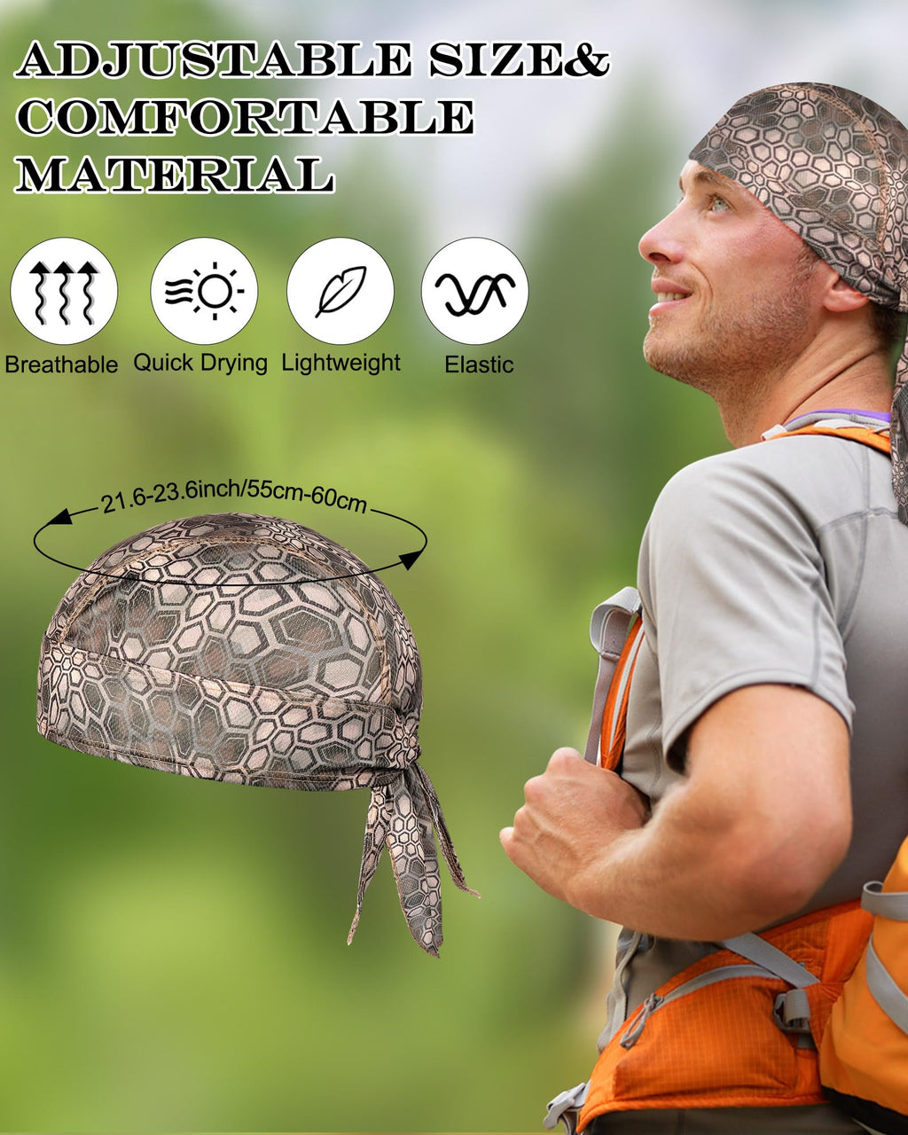 Foaincore 8 Pack Do Rags for Men