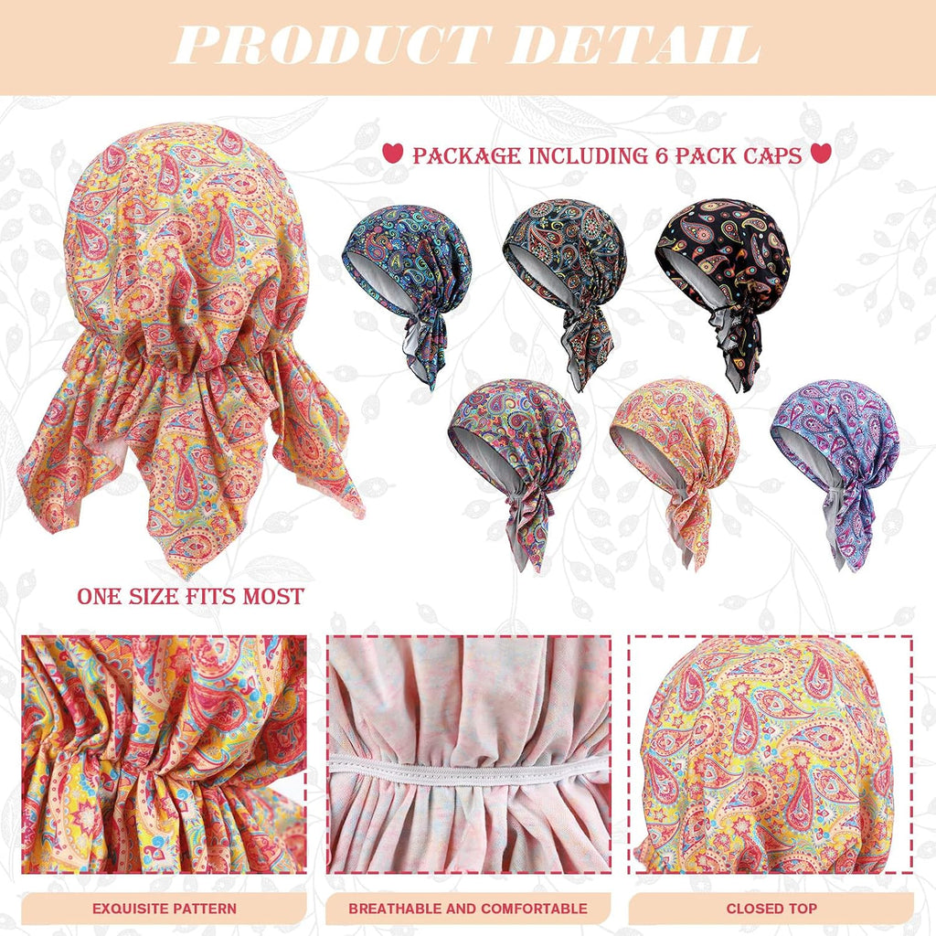Geyoga 6 Pcs Chemo Headwear for Women