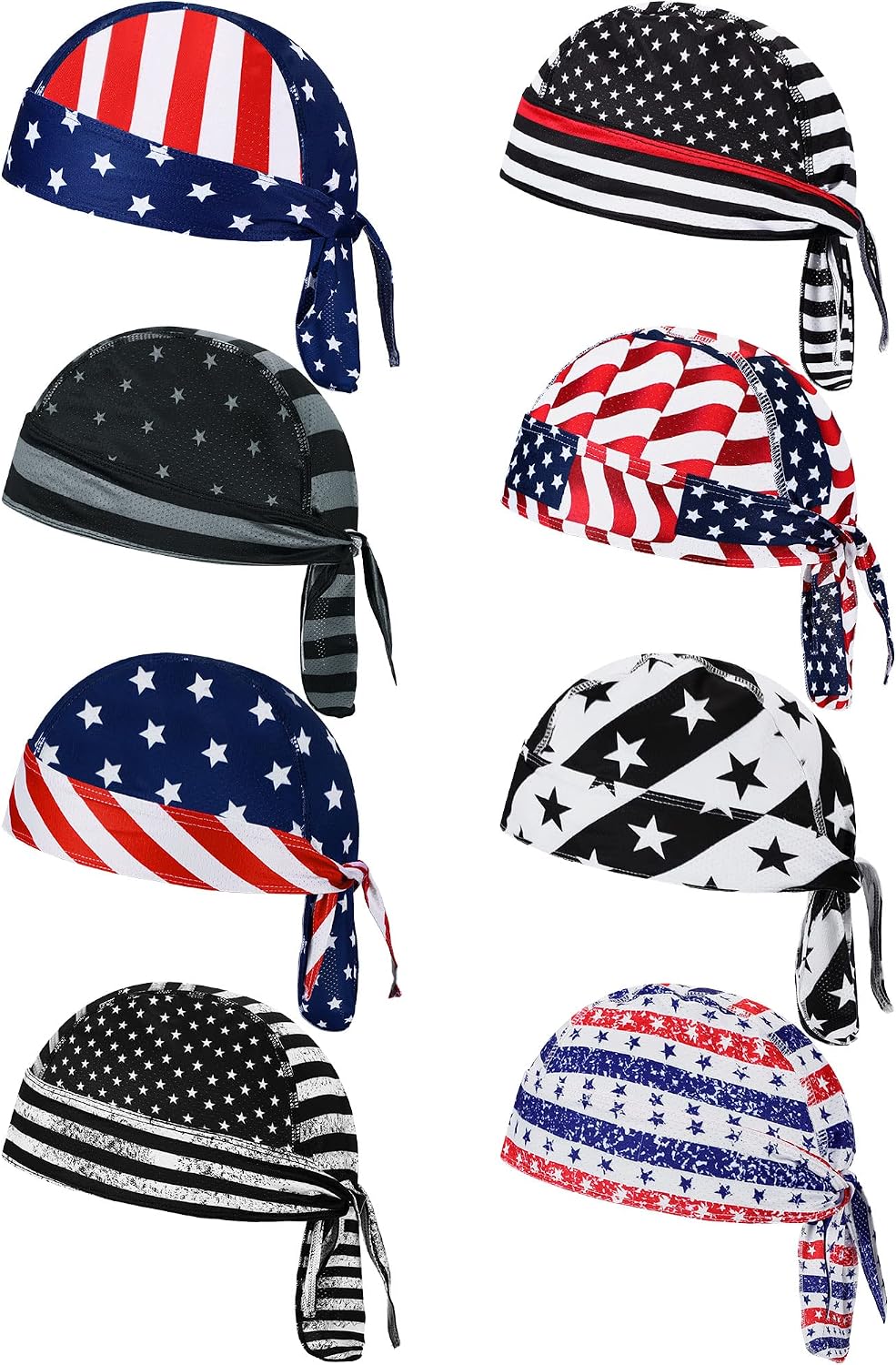 Foaincore 8 Pack Do Rags for Men