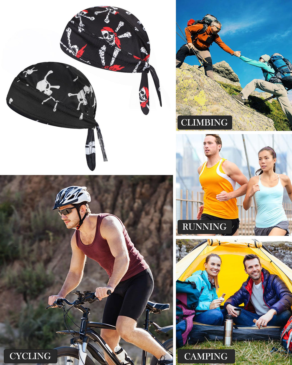 Foaincore 8 Pack Do Rags for Men