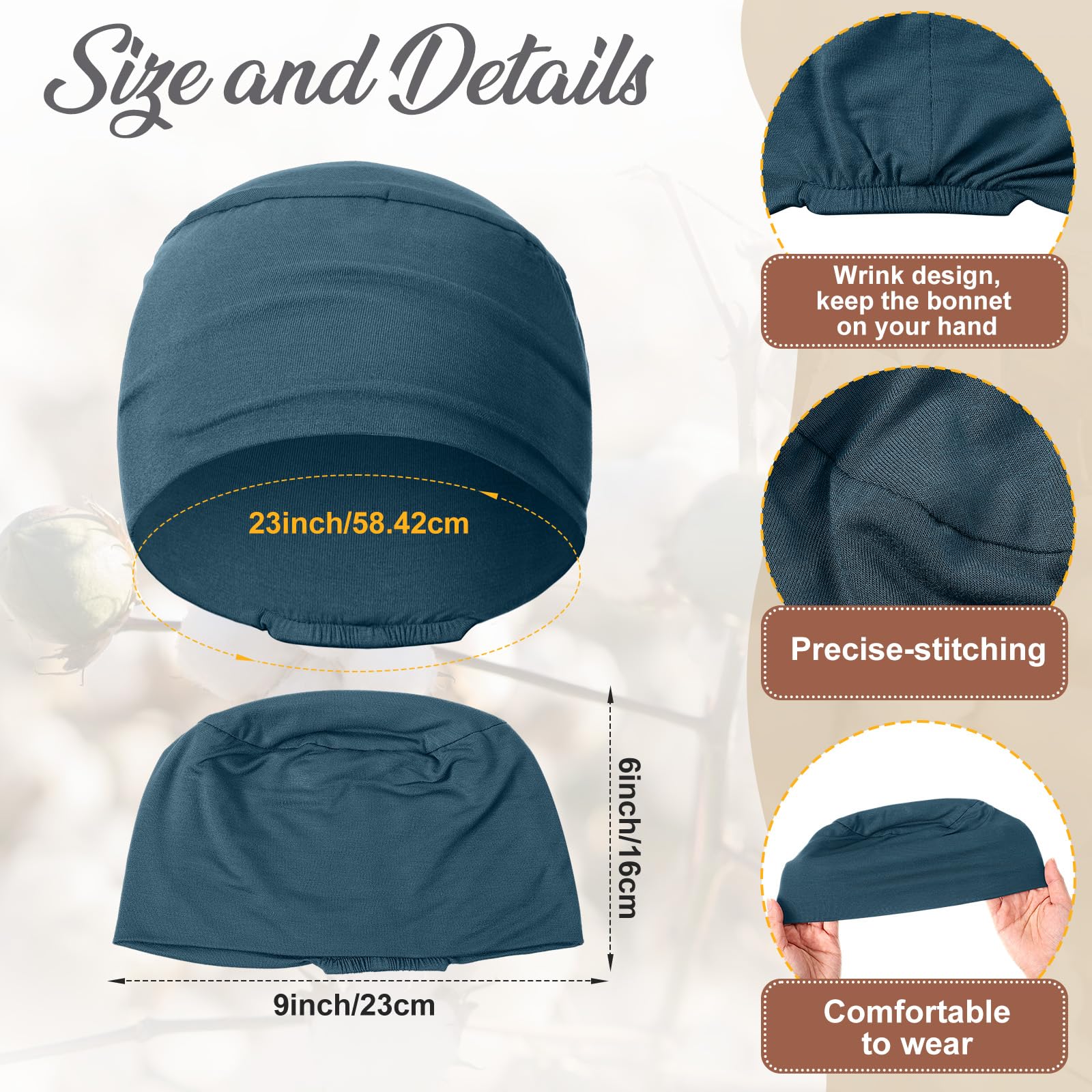 Zhengmy Cotton Chemo Sleep Cap for Women