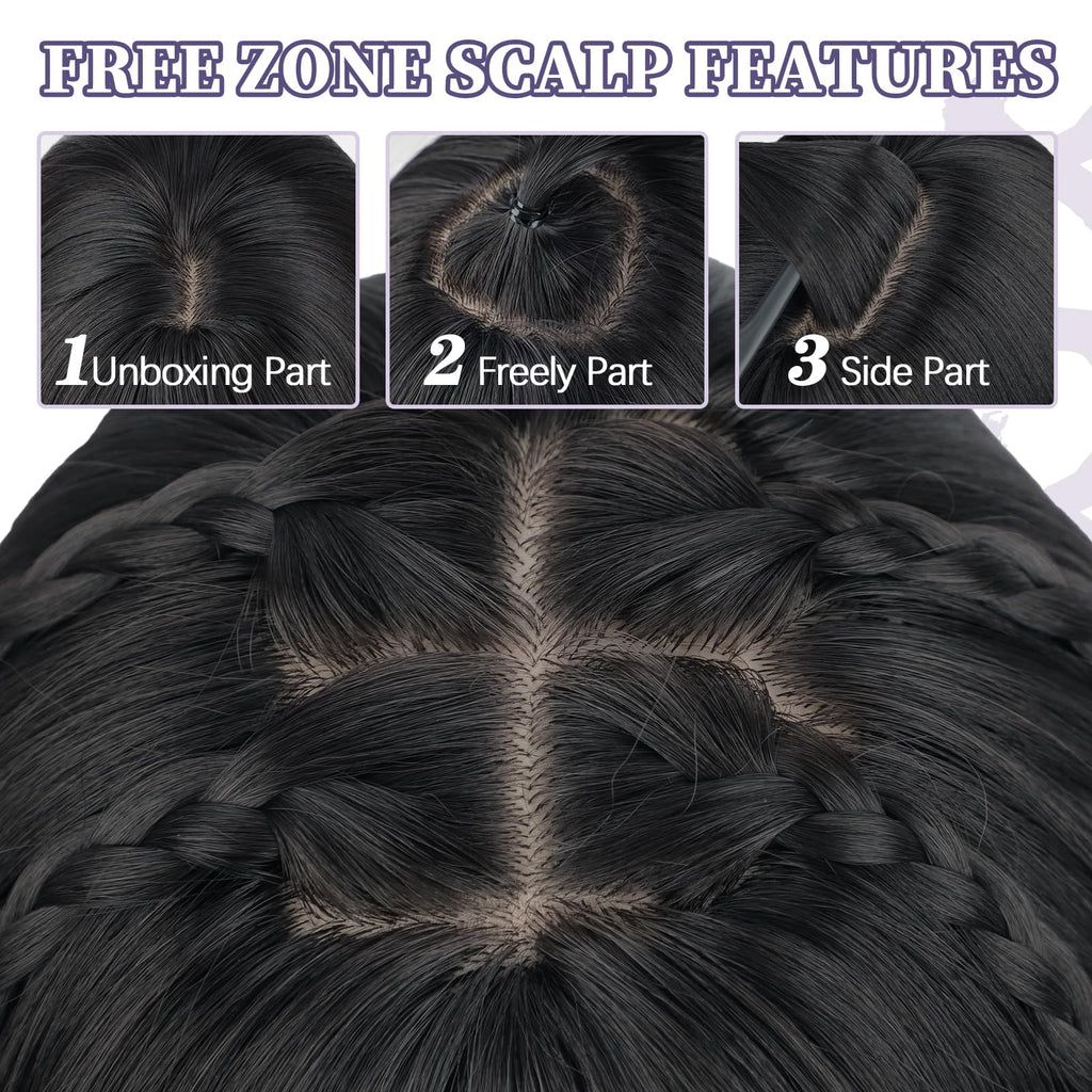 XIXIBI Wig with Bangs for Women,Long Straight,Brown Blonde Highlight