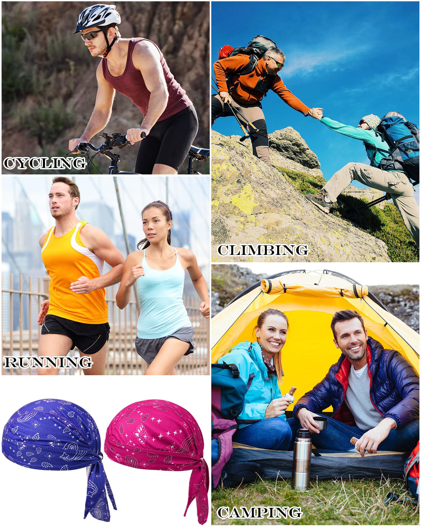 Foaincore 8 Pack Do Rags for Men
