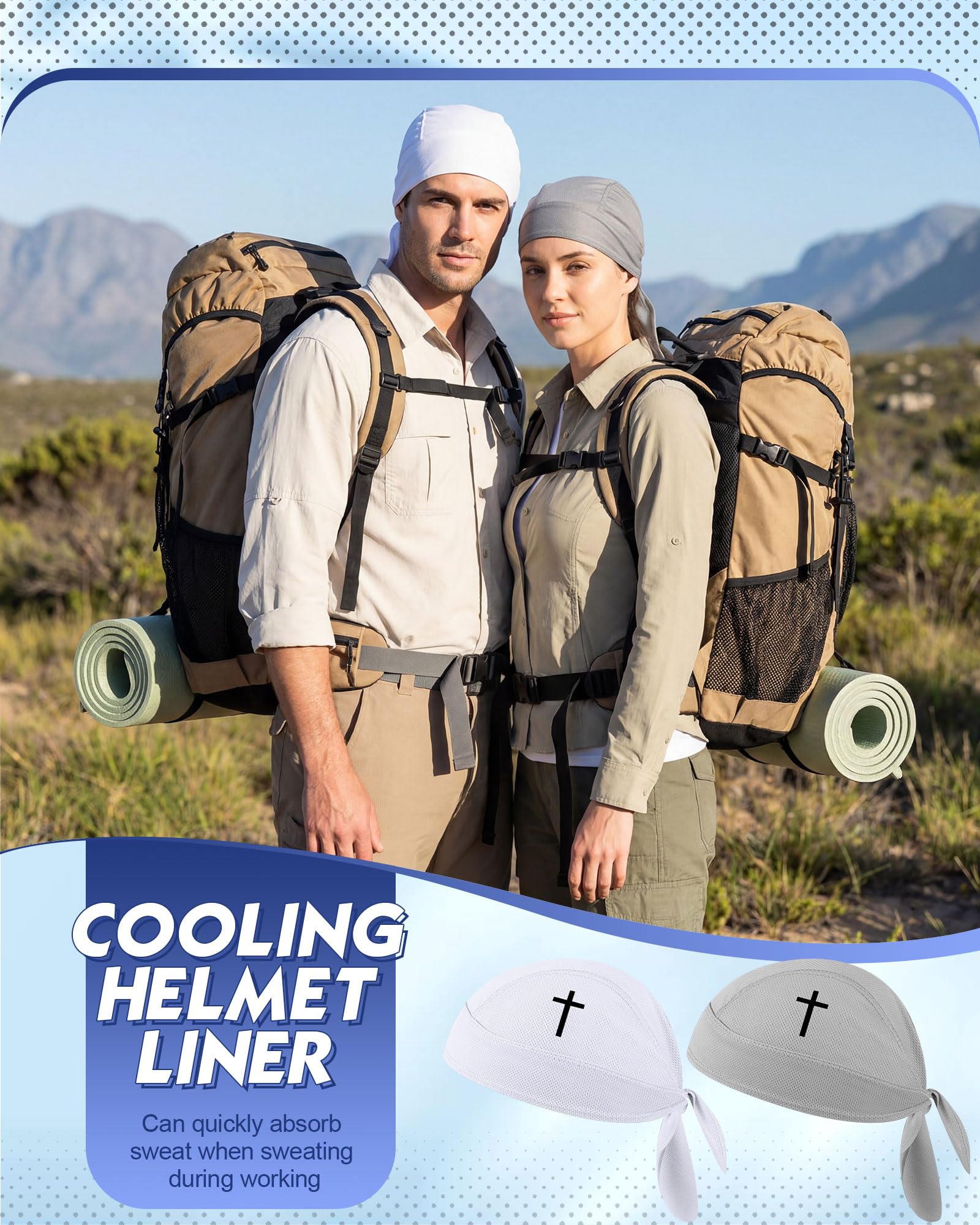 Foaincore 8 Pack Do Rags for Men