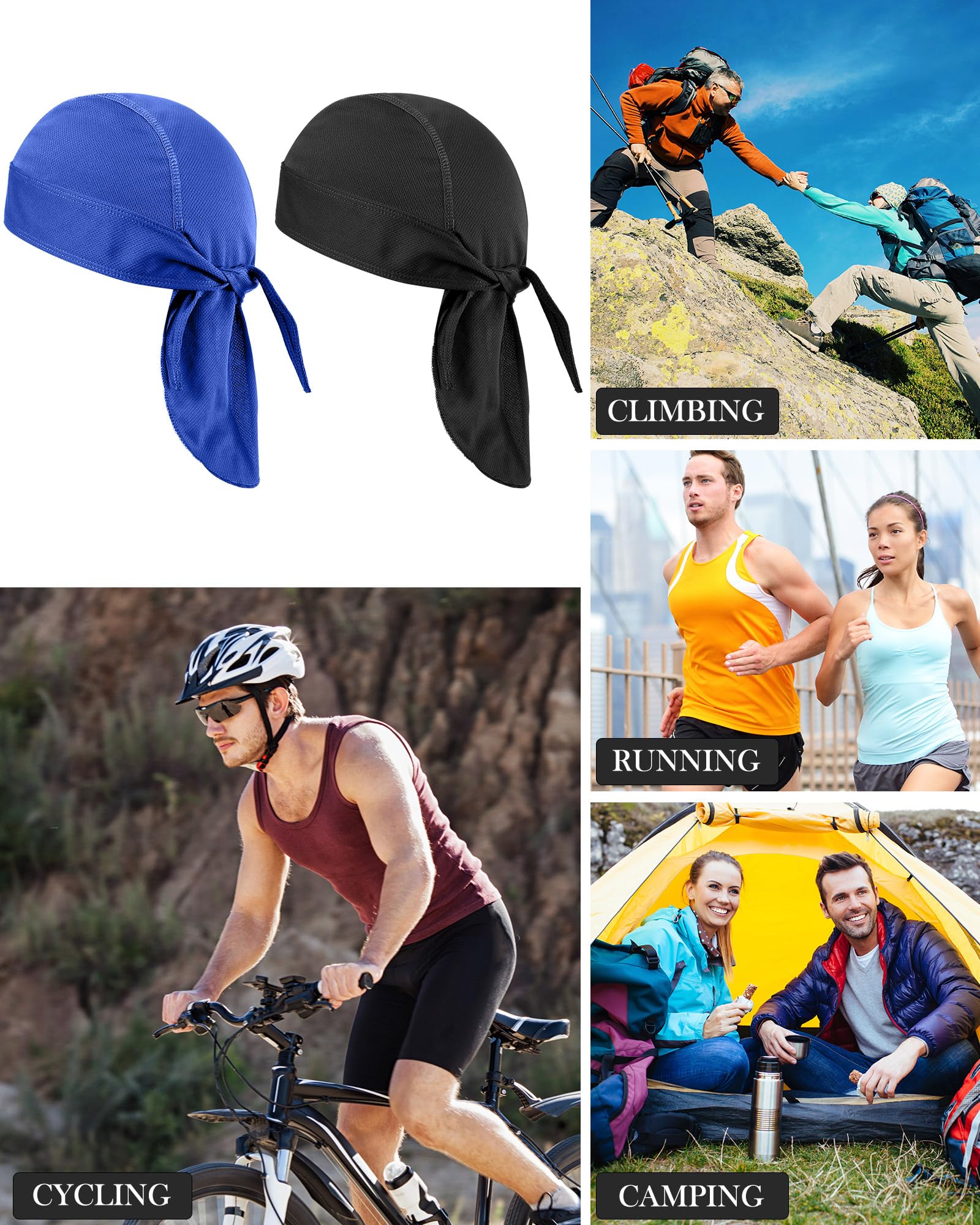 Foaincore 8 Pack Do Rags for Men