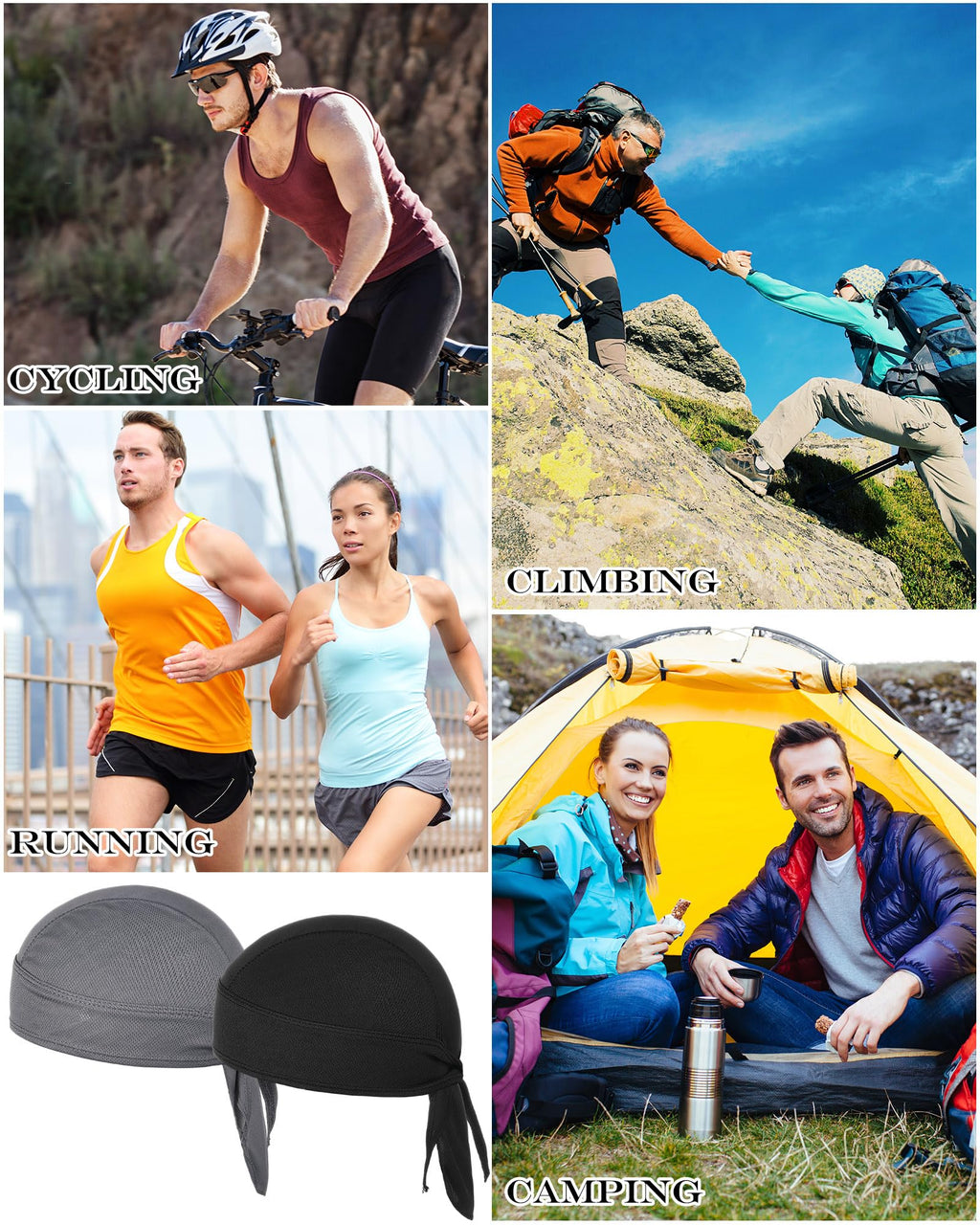 Foaincore 8 Pack Do Rags for Men