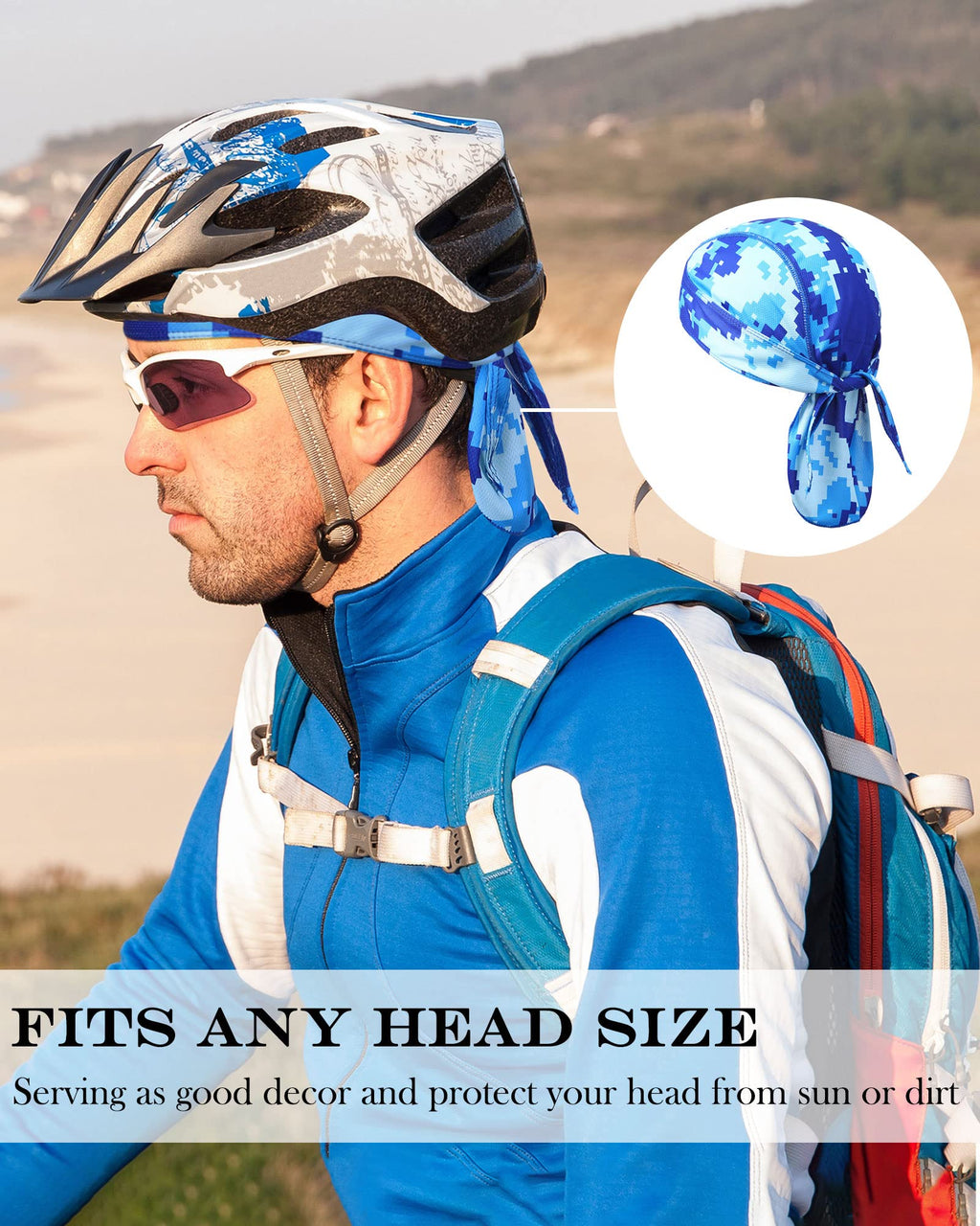 Foaincore 8 Pack Do Rags for Men