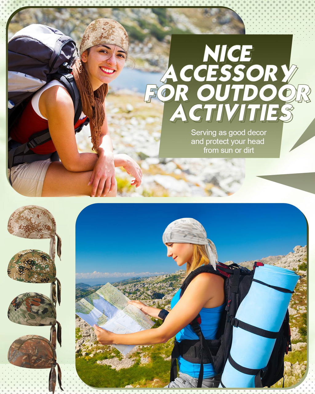 Foaincore 8 Pack Do Rags for Men