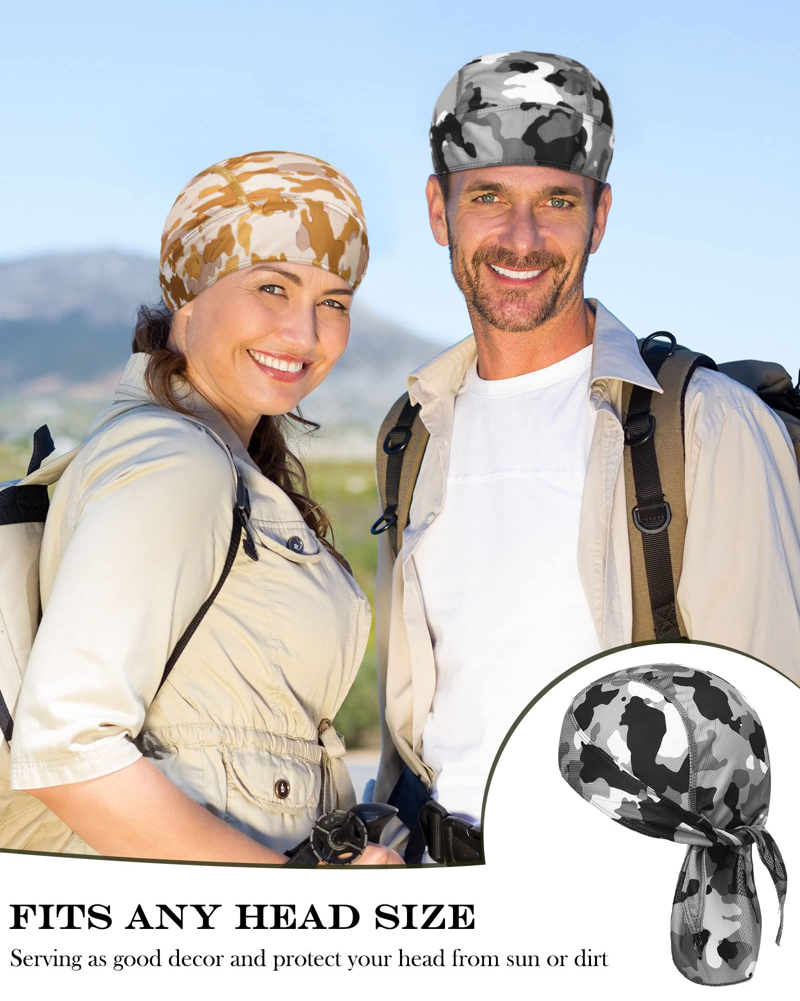 Foaincore 8 Pack Do Rags for Men