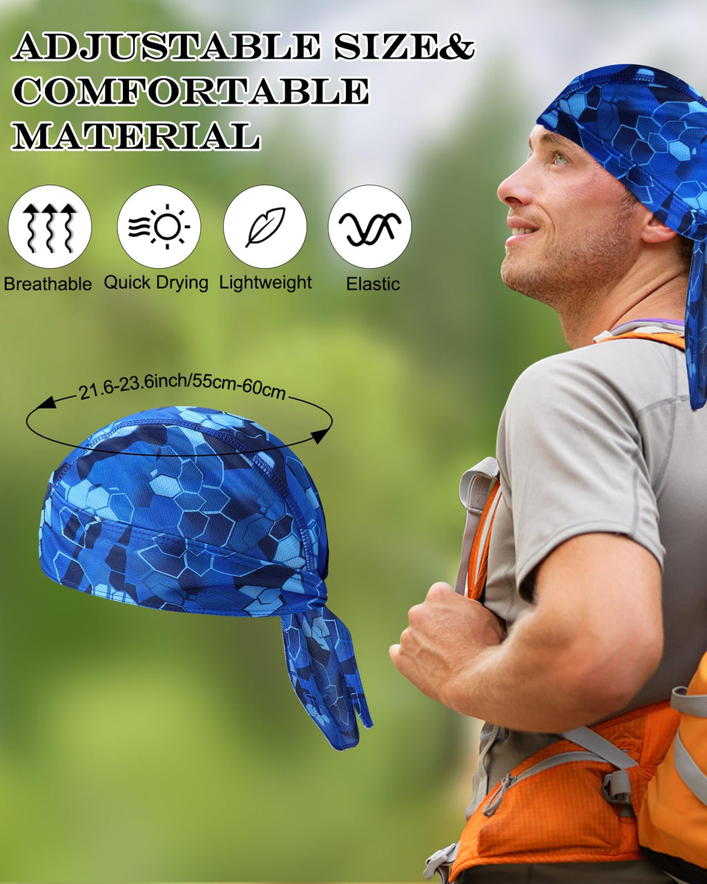 Foaincore 8 Pack Do Rags for Men