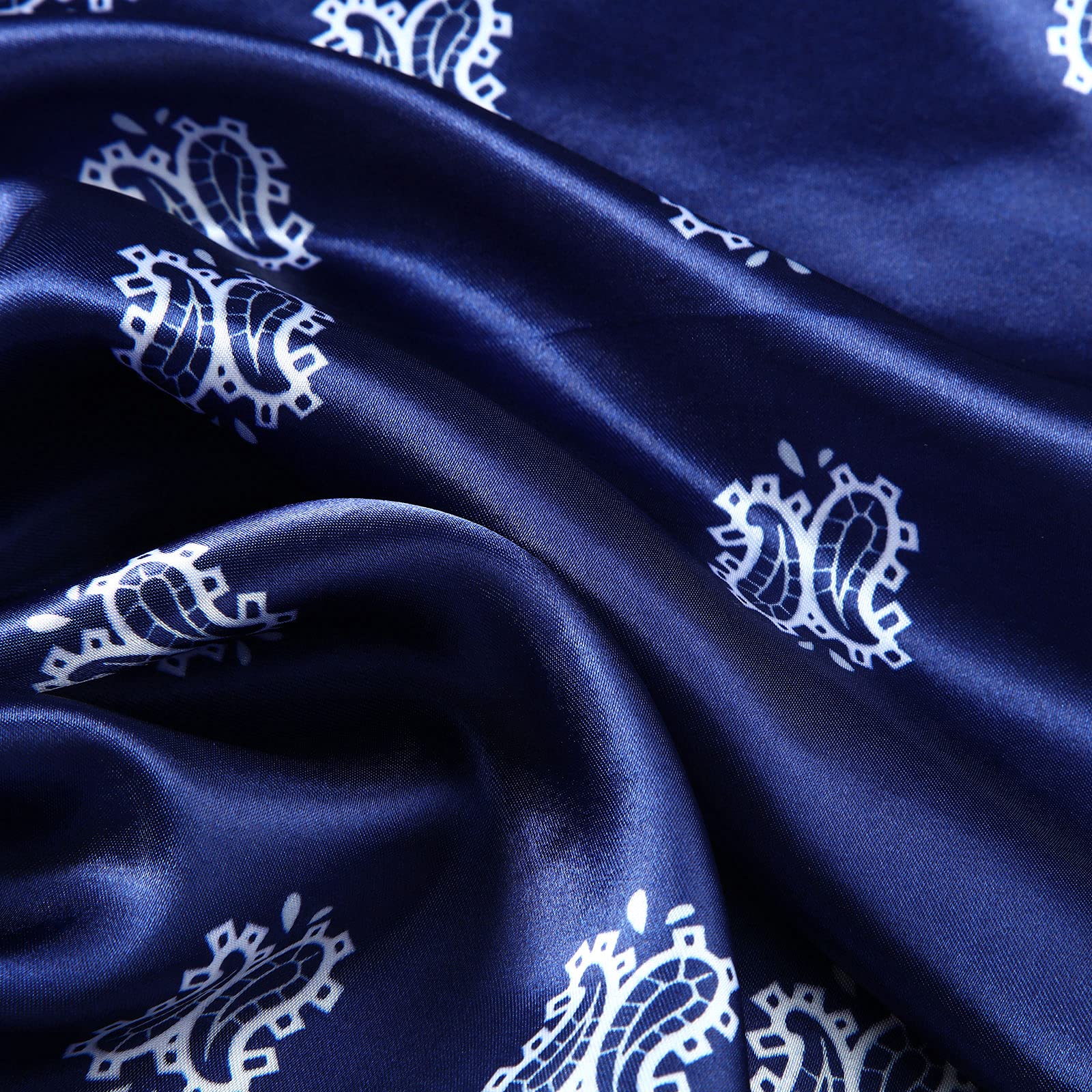 Honoson 4 Pcs 35 Inch Satin Head Scarf Bandanas for Women