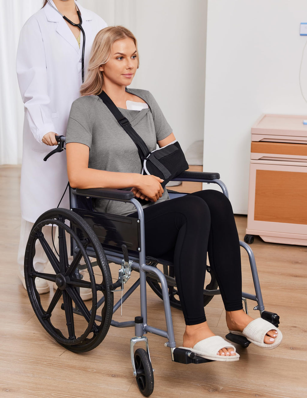 Deyeek Chemo Shirts for Port Access Women with 2 Hidden Side Zippers Post Surgery Short Sleeve Tear Away Adaptive Top Tees