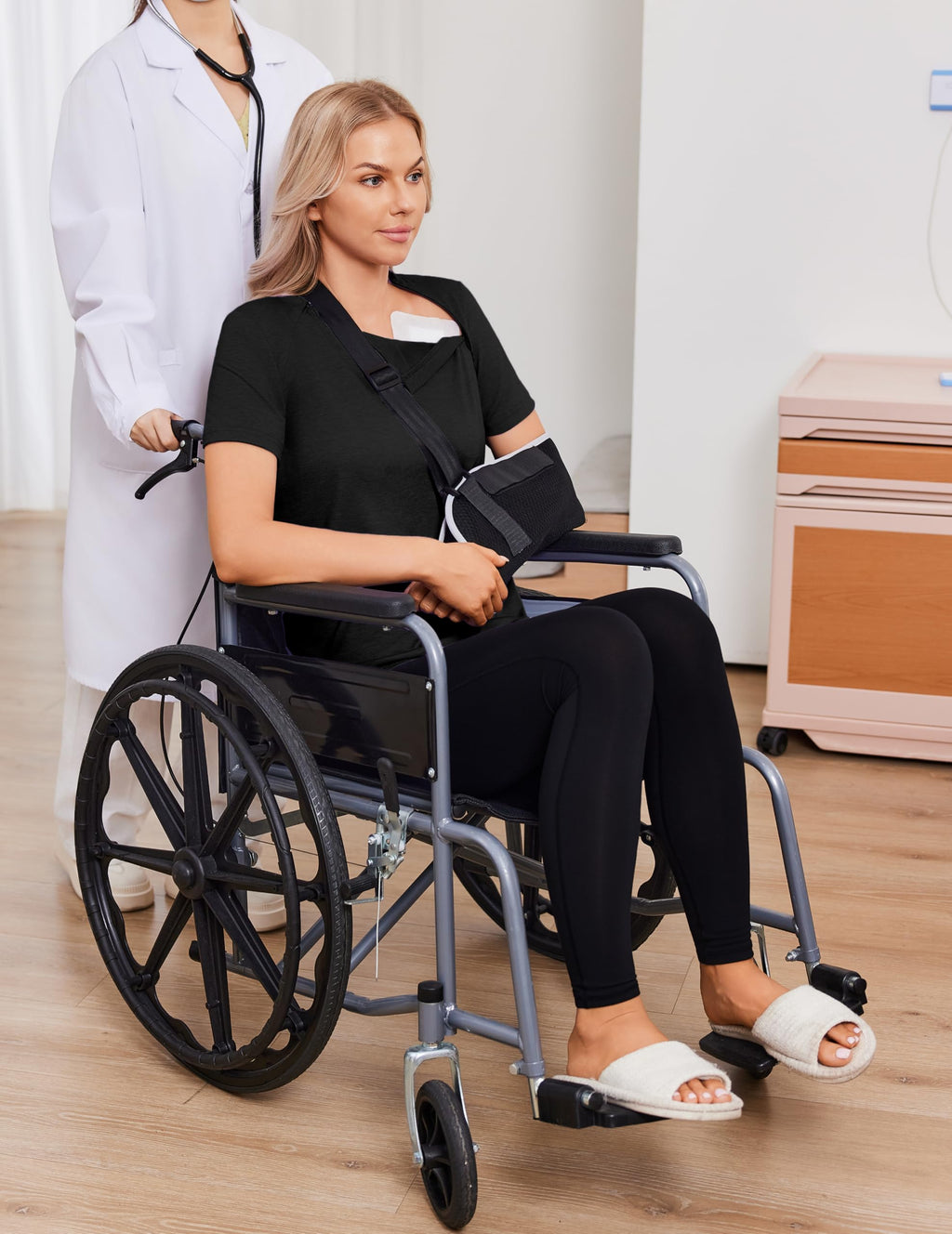 Deyeek Chemo Shirts for Port Access Women with 2 Hidden Side Zippers Post Surgery Short Sleeve Tear Away Adaptive Top Tees