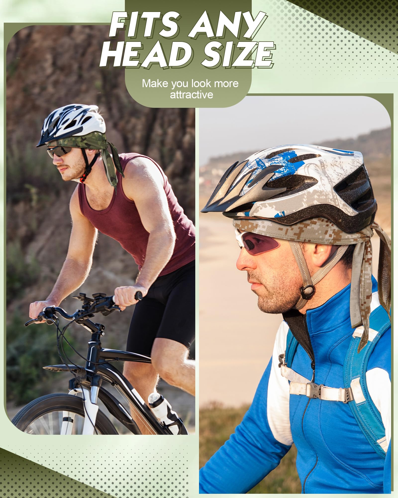 Foaincore 8 Pack Do Rags for Men