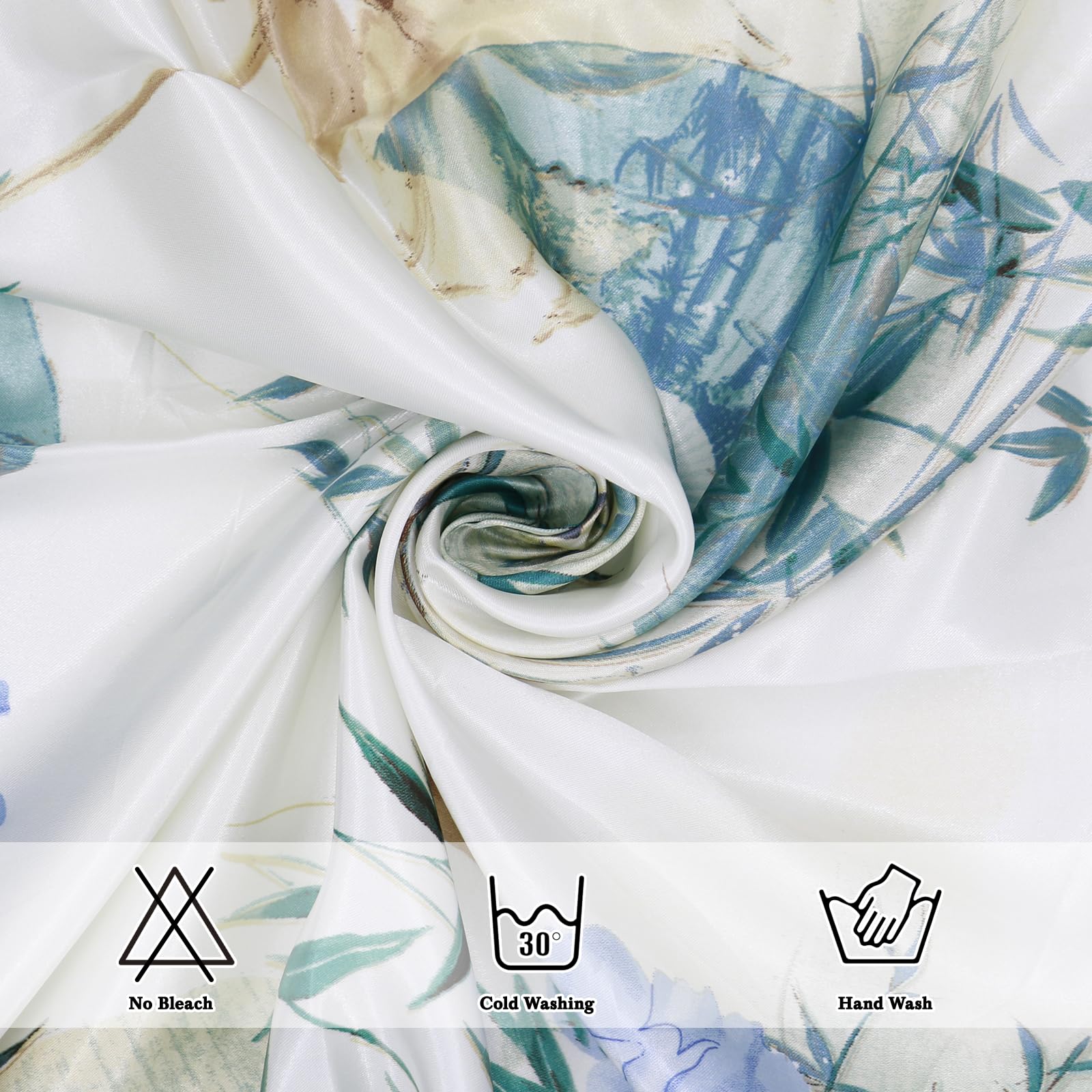 Ciormis 35" Silk Head Scarf for Women, 4 Pcs Satin Hair Scarf Square Silk Bandana Top Neck Scarves Hair Wraps for Sleeping