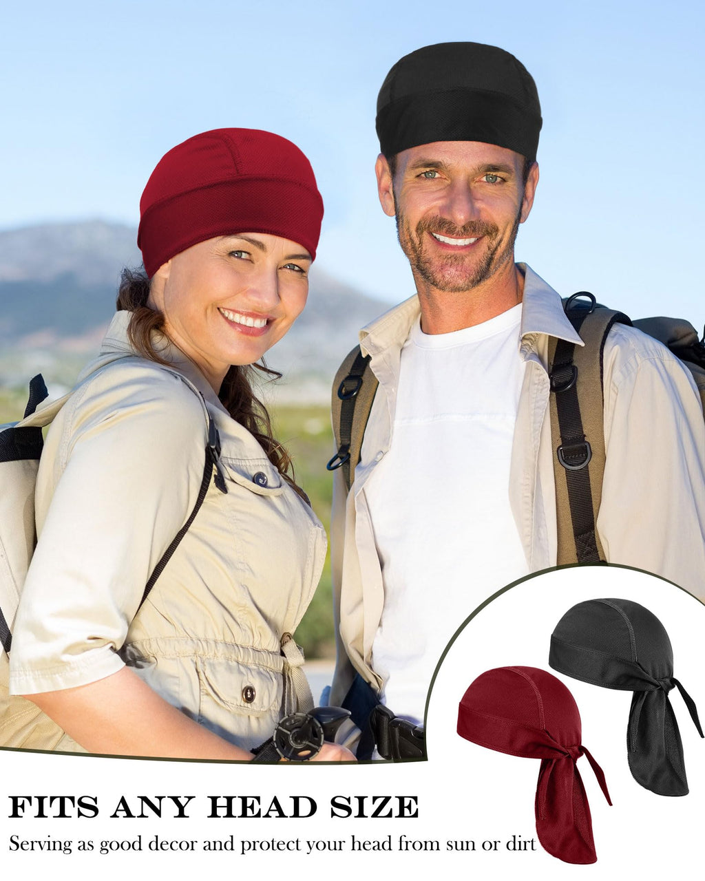Foaincore 8 Pack Do Rags for Men