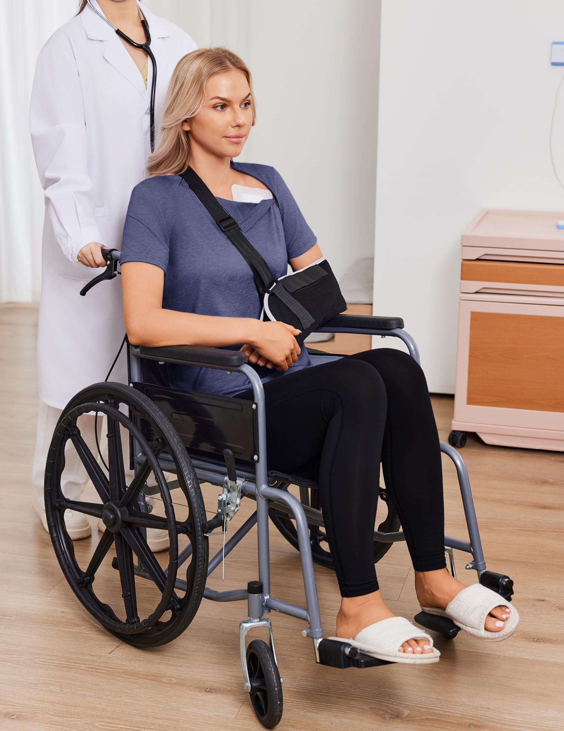 Deyeek Chemo Shirts for Port Access Women with 2 Hidden Side Zippers Post Surgery Short Sleeve Tear Away Adaptive Top Tees