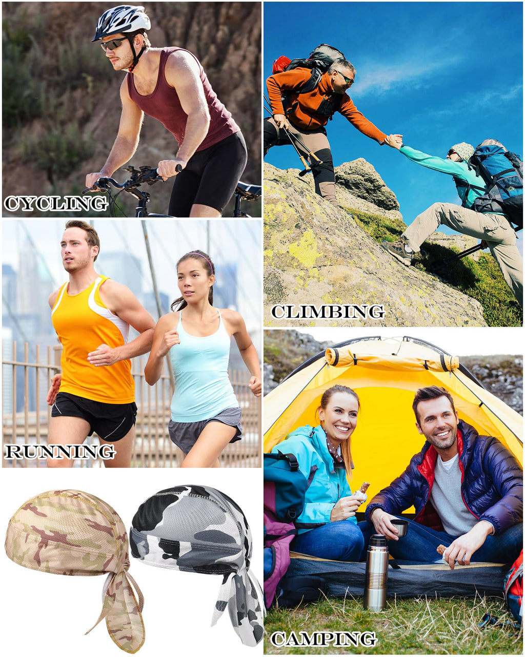 Foaincore 8 Pack Do Rags for Men