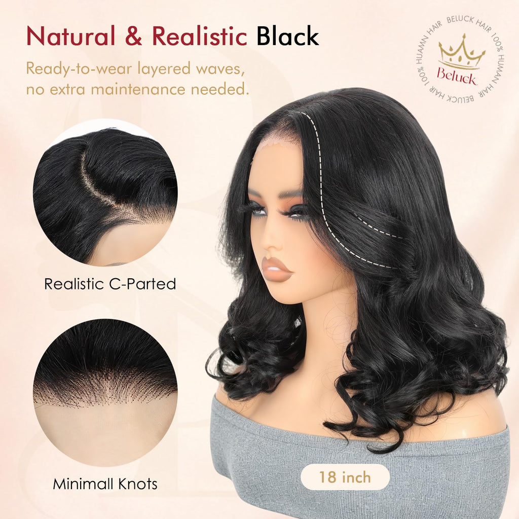 Beluck Short 13x6 Lace Front Bob Wig Human Hair For Black Women