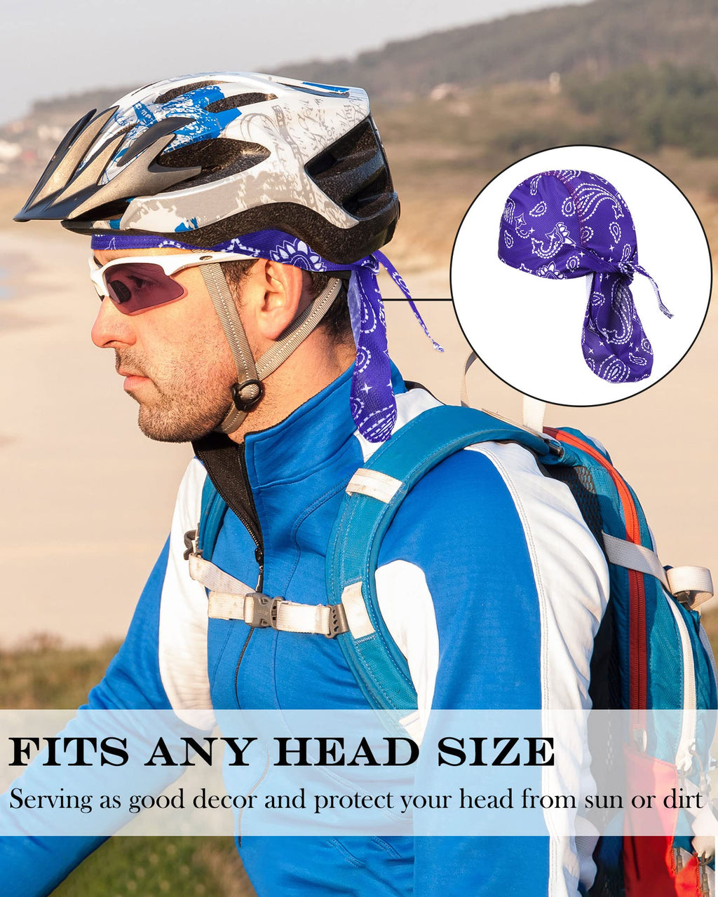 Foaincore 8 Pack Do Rags for Men
