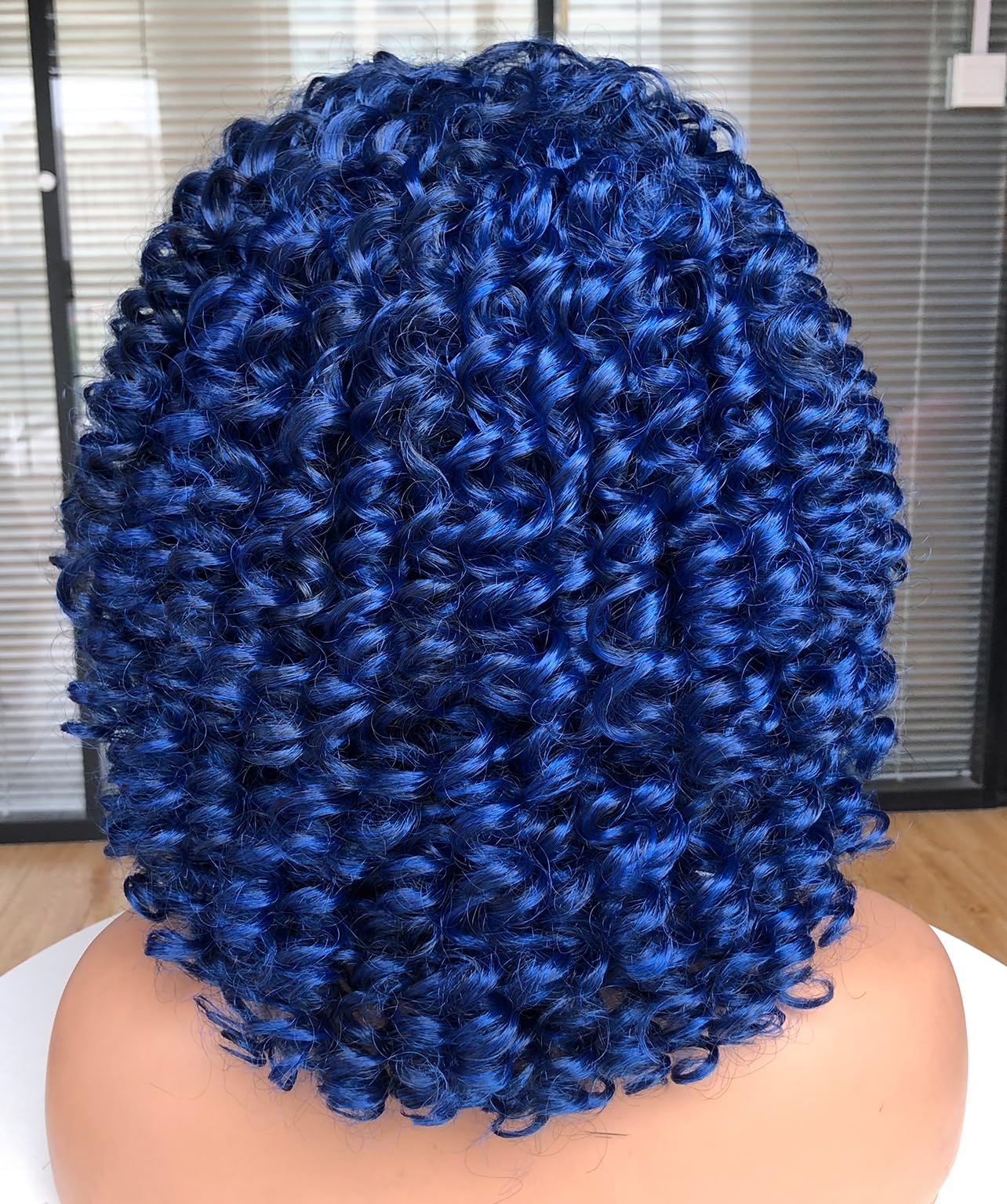 Curly Afro Wigs for Black Women Kinky Curly Wig with Bangs Synthetic Fiber Natural Looking Glueless Hair for Daily Wear