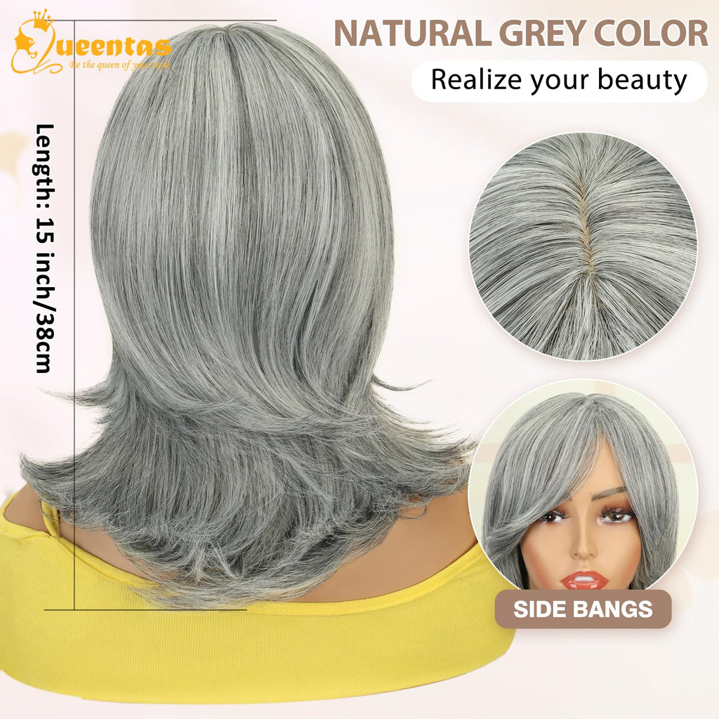 8" Layered Pixie Cut Synthetic Wig for Women Blonde Mixed Brown with Roots