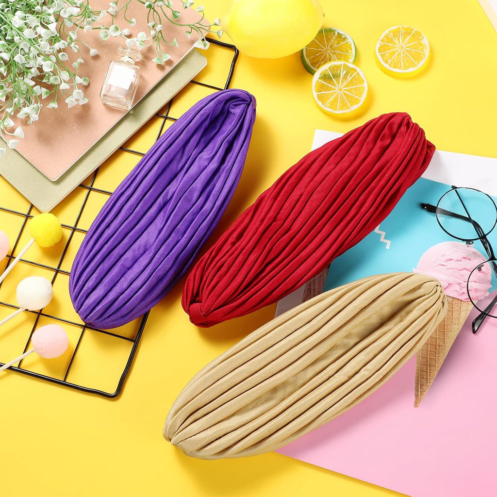 Syhood 22 Pieces Stretch Turbans Chemo Head Wrap Cancer Head Beanie Twisted Turban Cap Cover Hats for Women