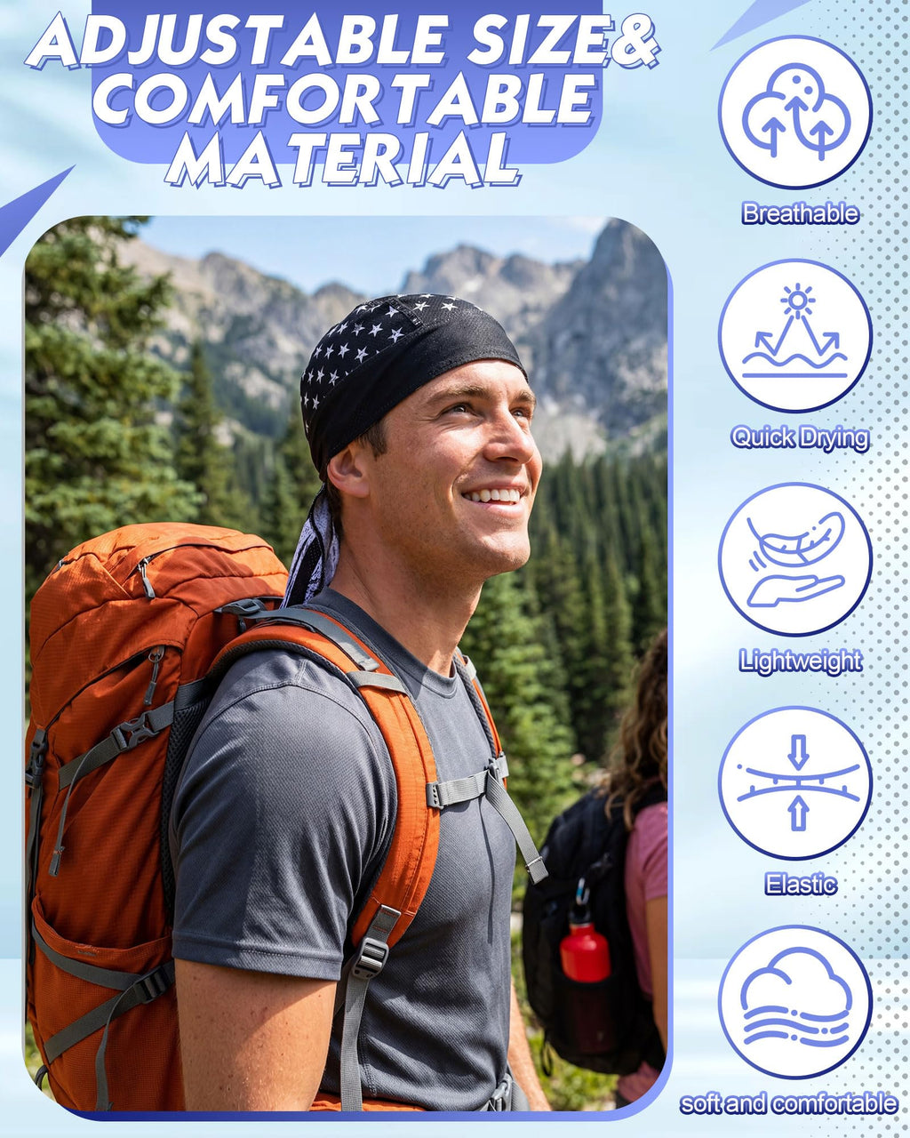 Foaincore 8 Pack Do Rags for Men