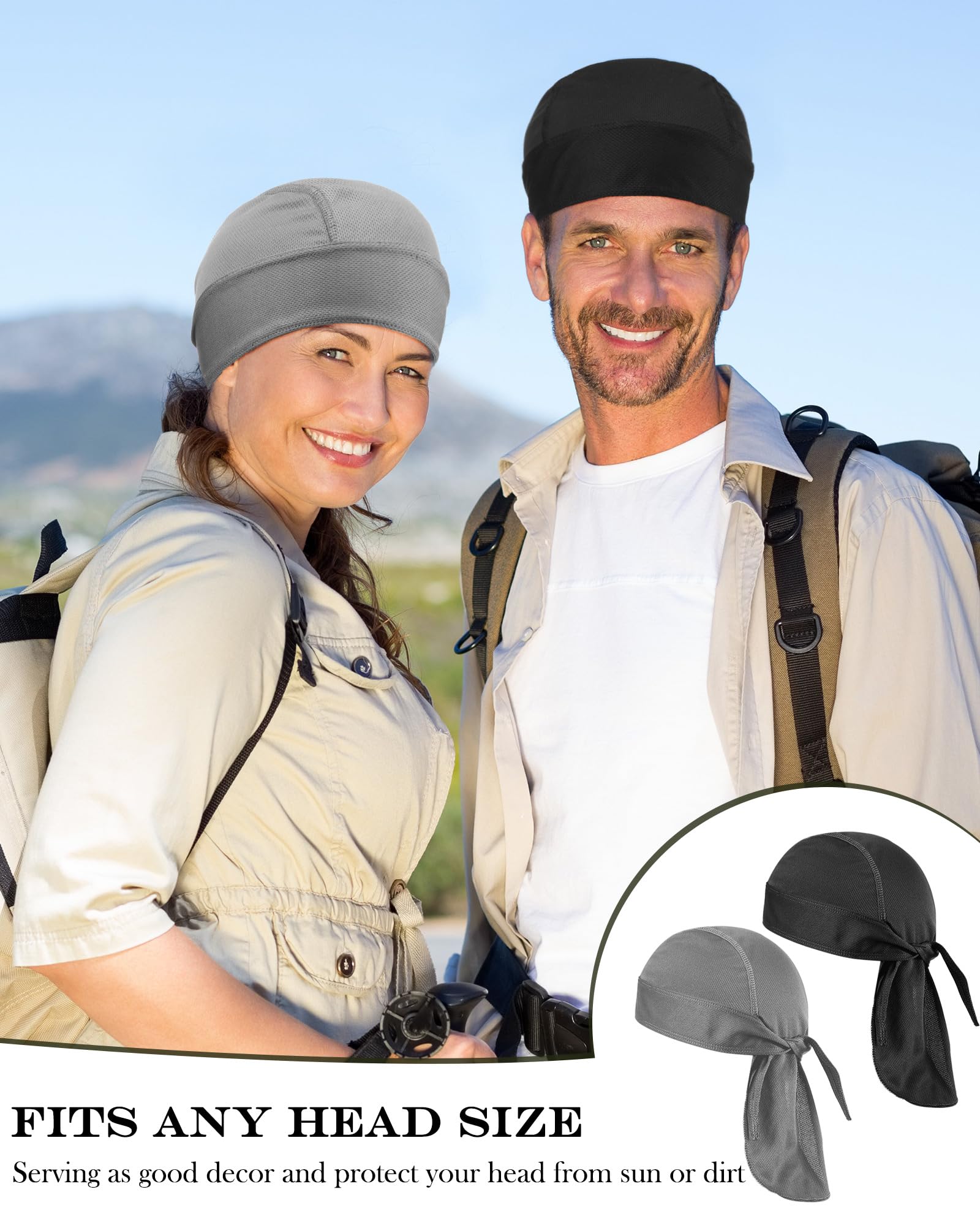 Foaincore 8 Pack Do Rags for Men